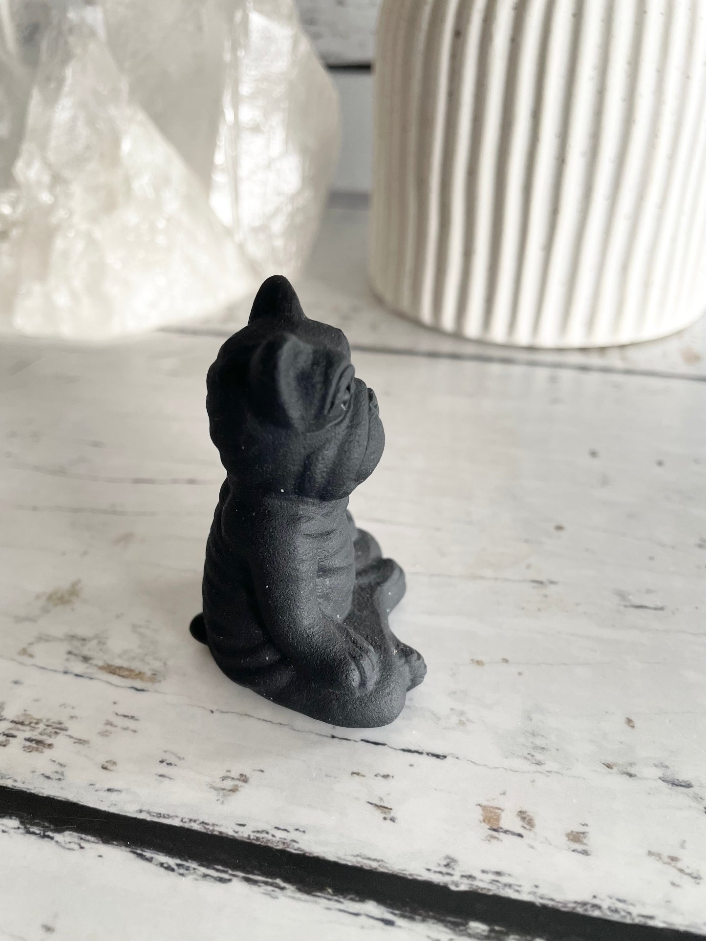 Black Obsidian Dog ~ Yogi/meditate (new age pooch)