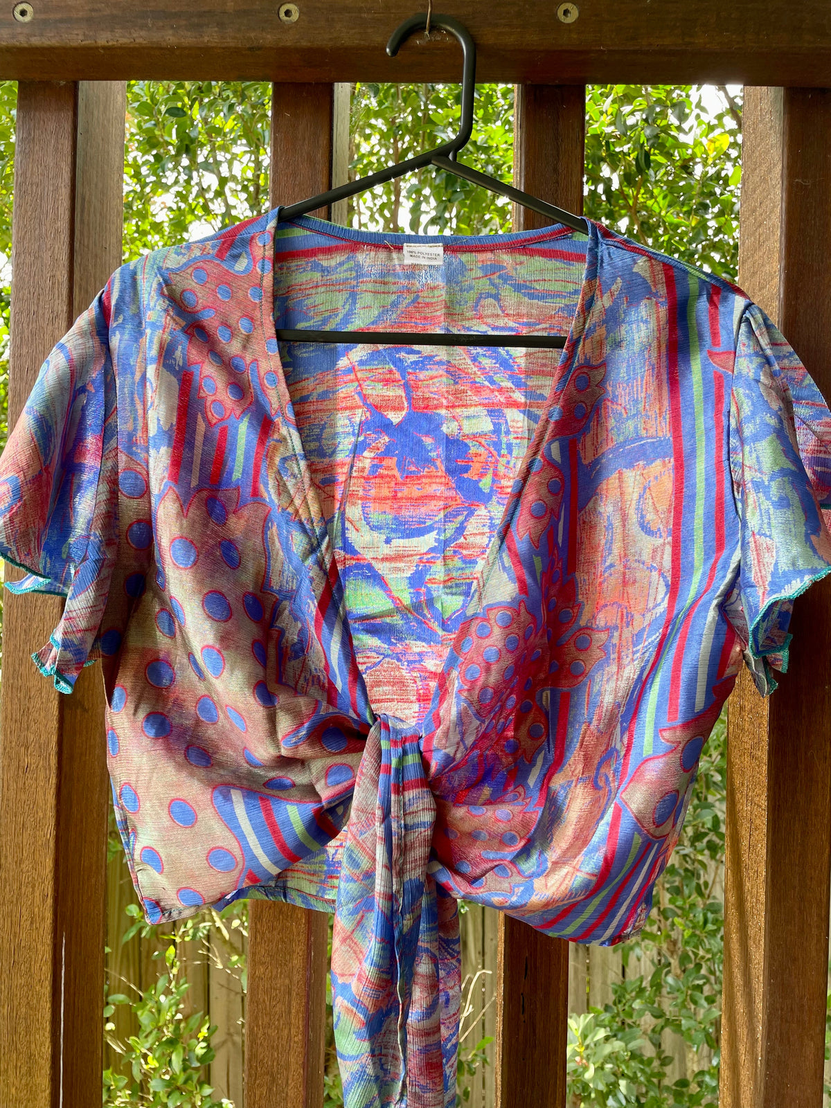 Sari short sleeve ruffle shirt