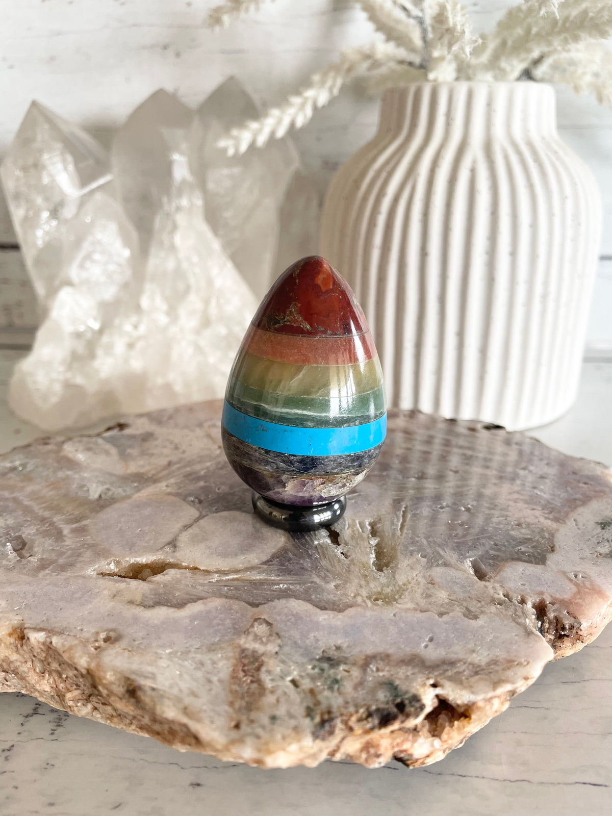 Chakra Bonded Egg with holder