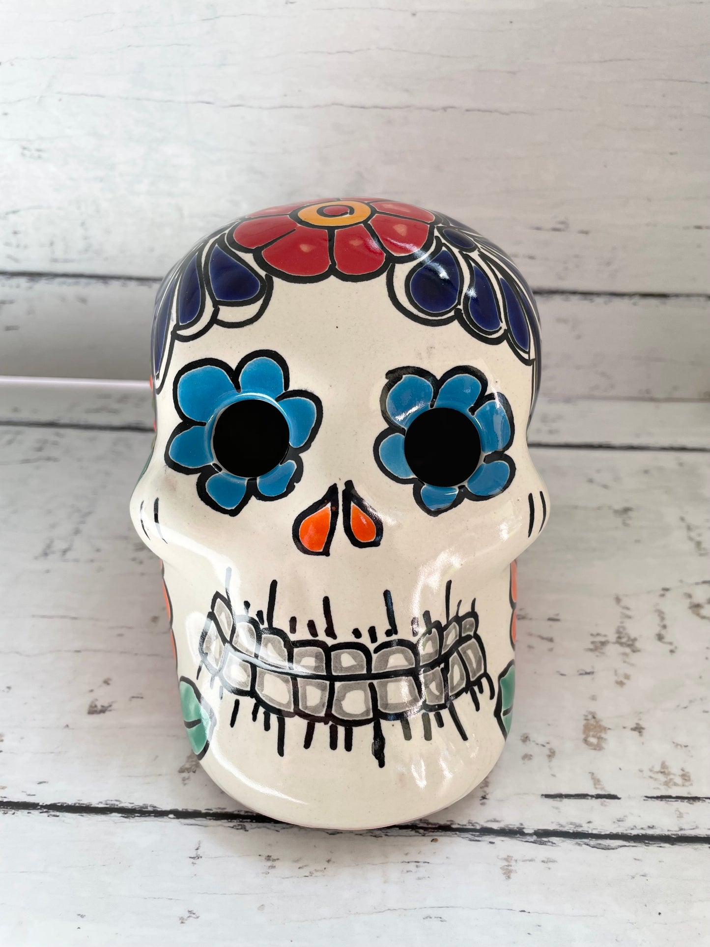 Mexican Folklore Talavera Skull