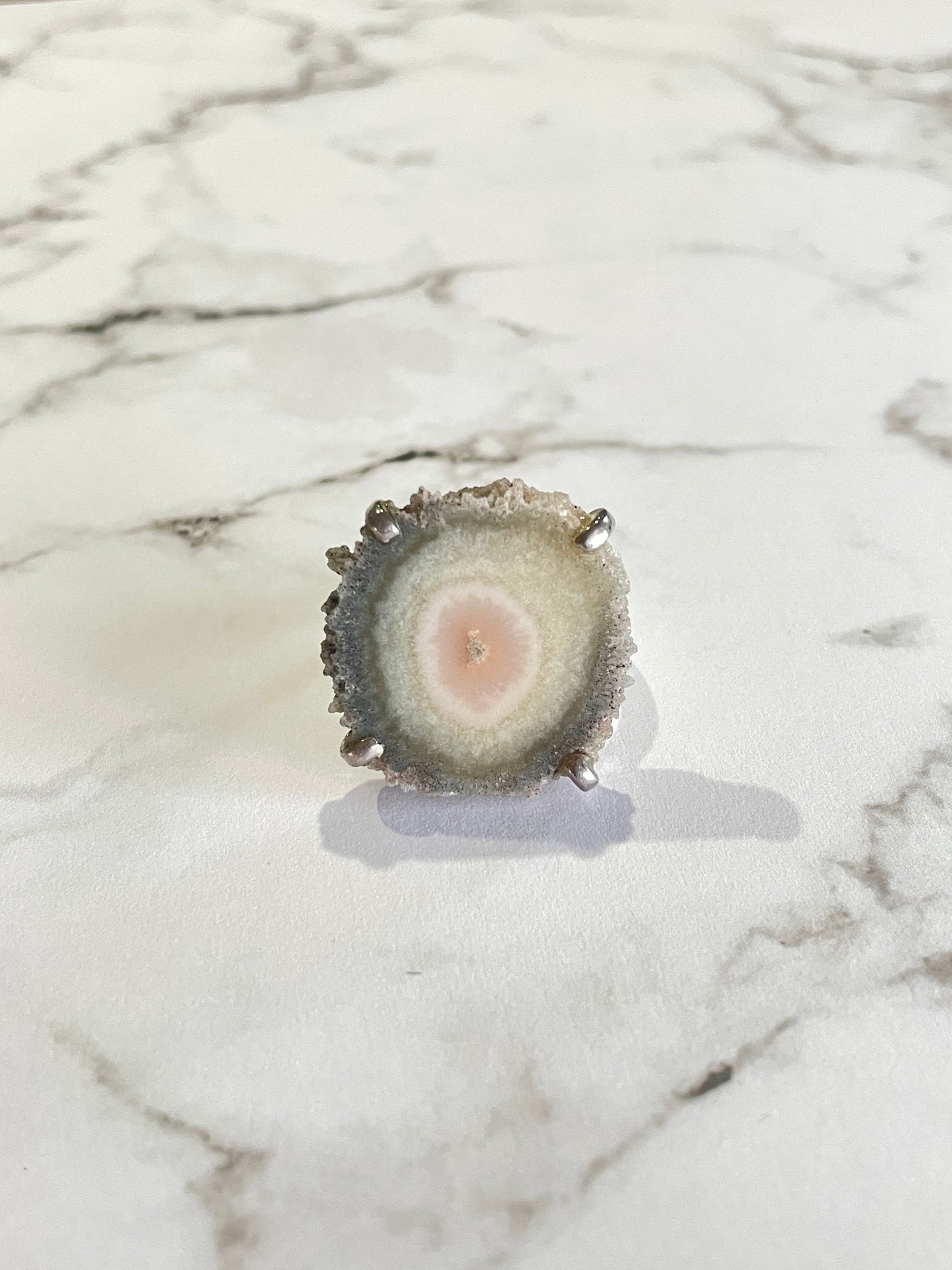 Raw Amethyst Stalactite Ring ~ size 8