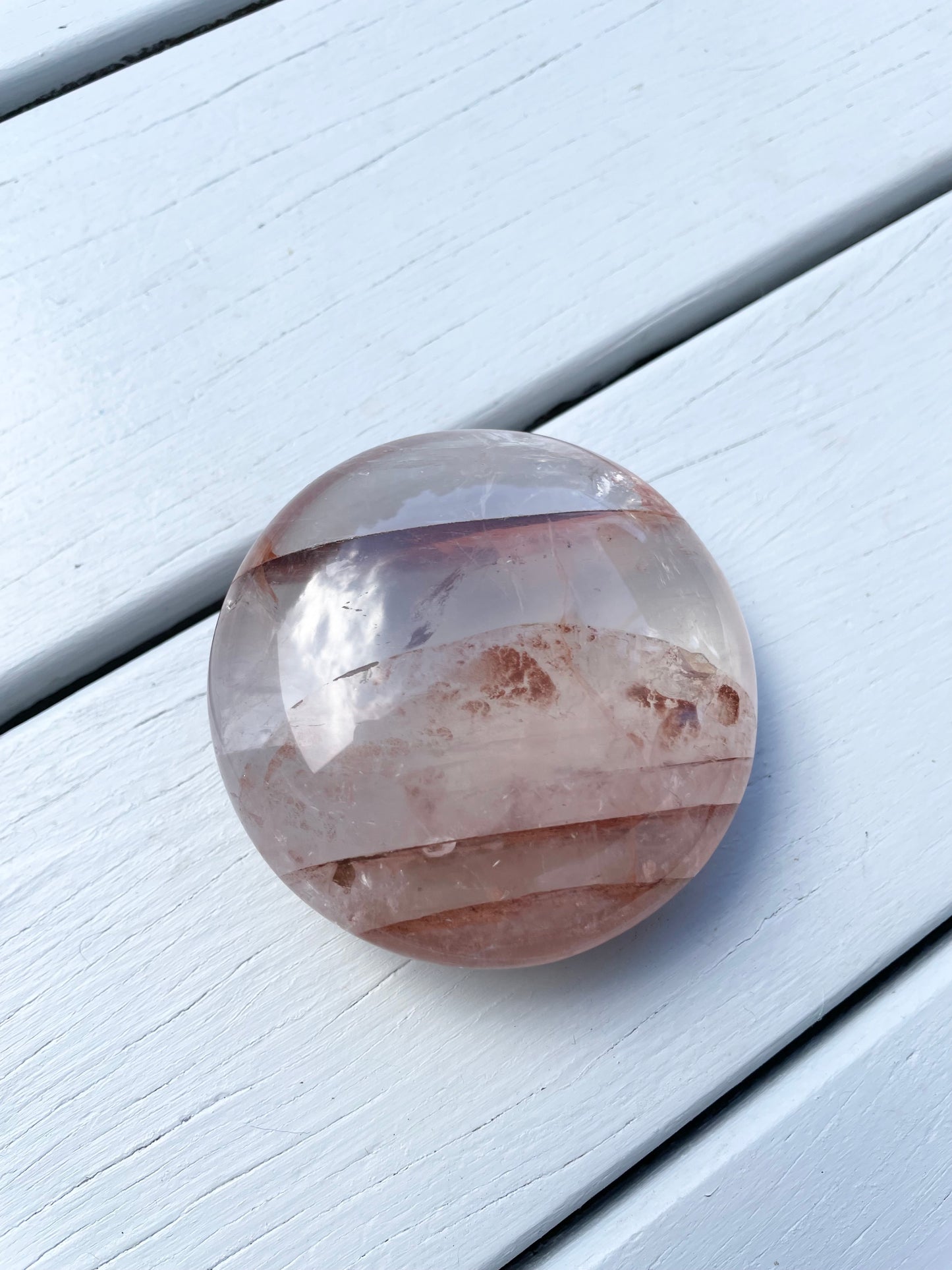 Fire Quartz Palm Stone