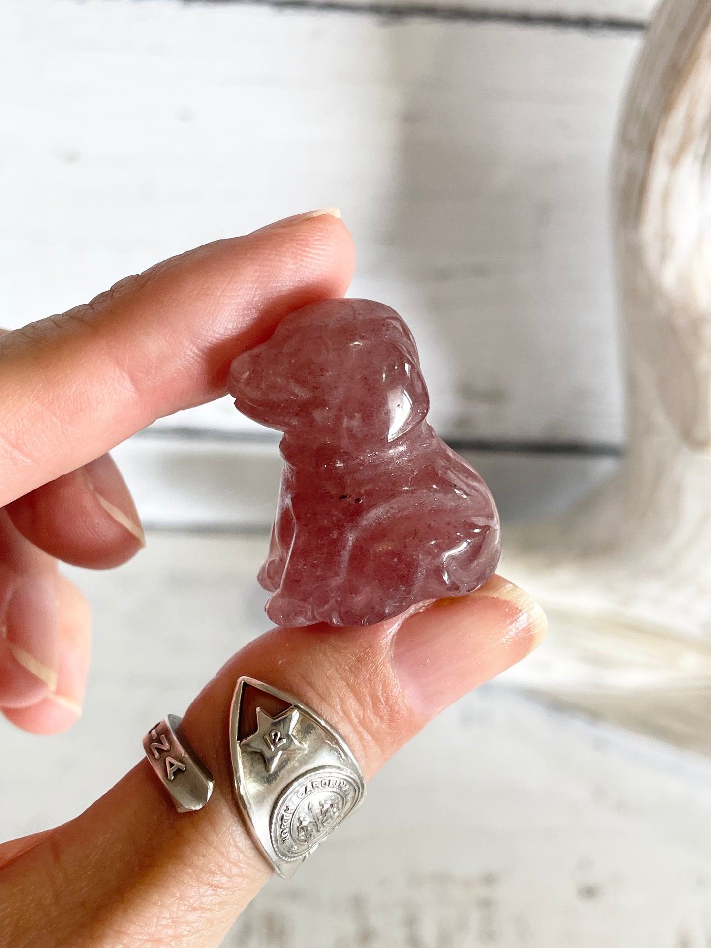 Strawberry Quartz Dog