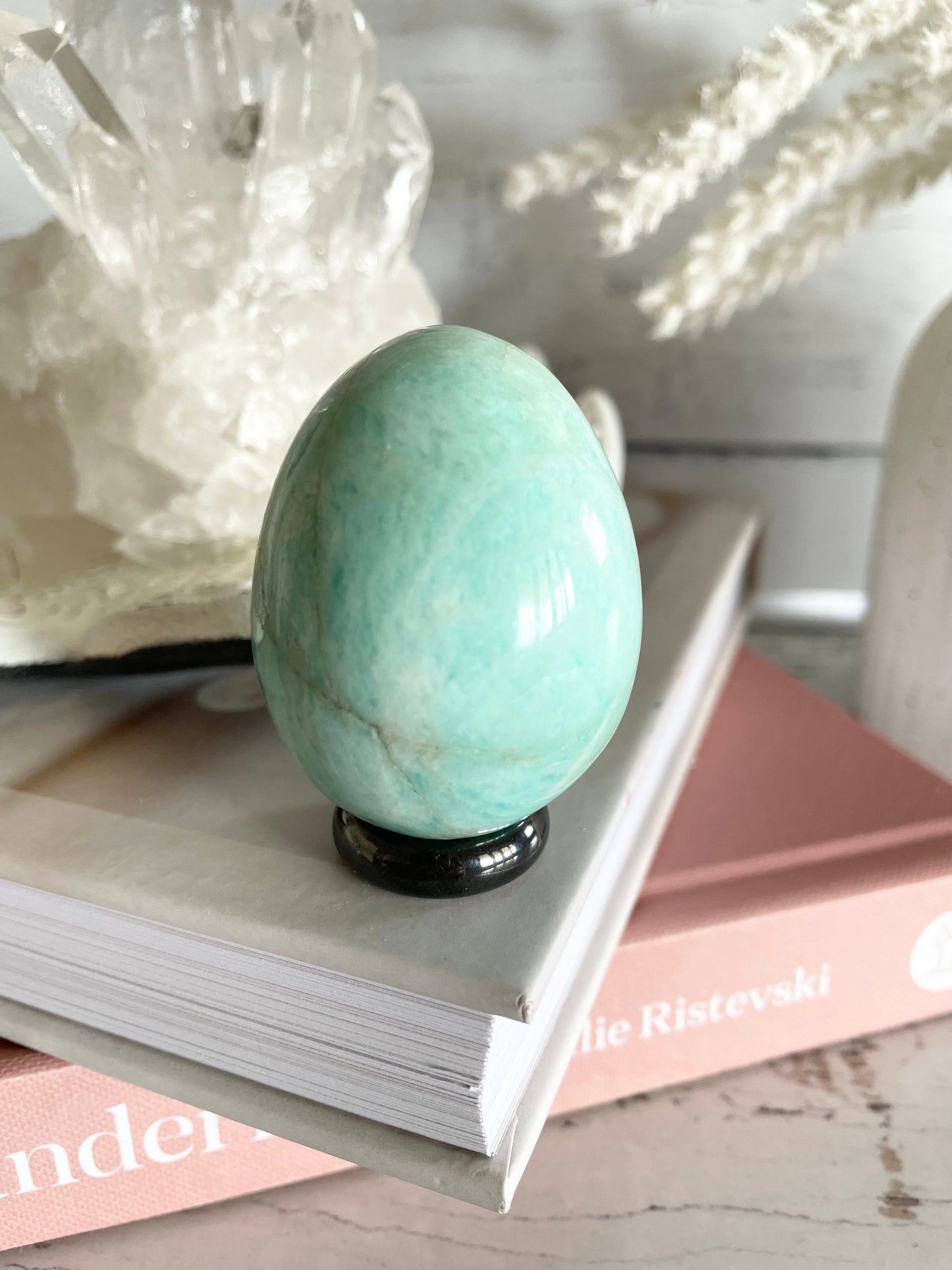 Amazonite Egg with holder