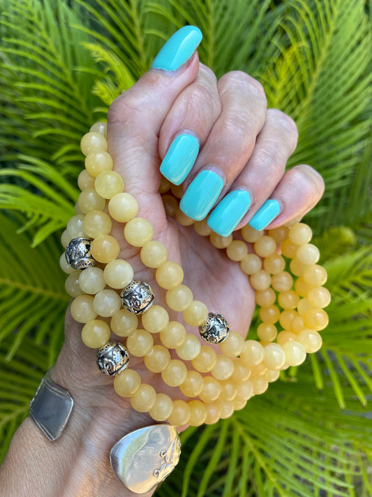 Golden Calcite Anklet ~ Positive energy