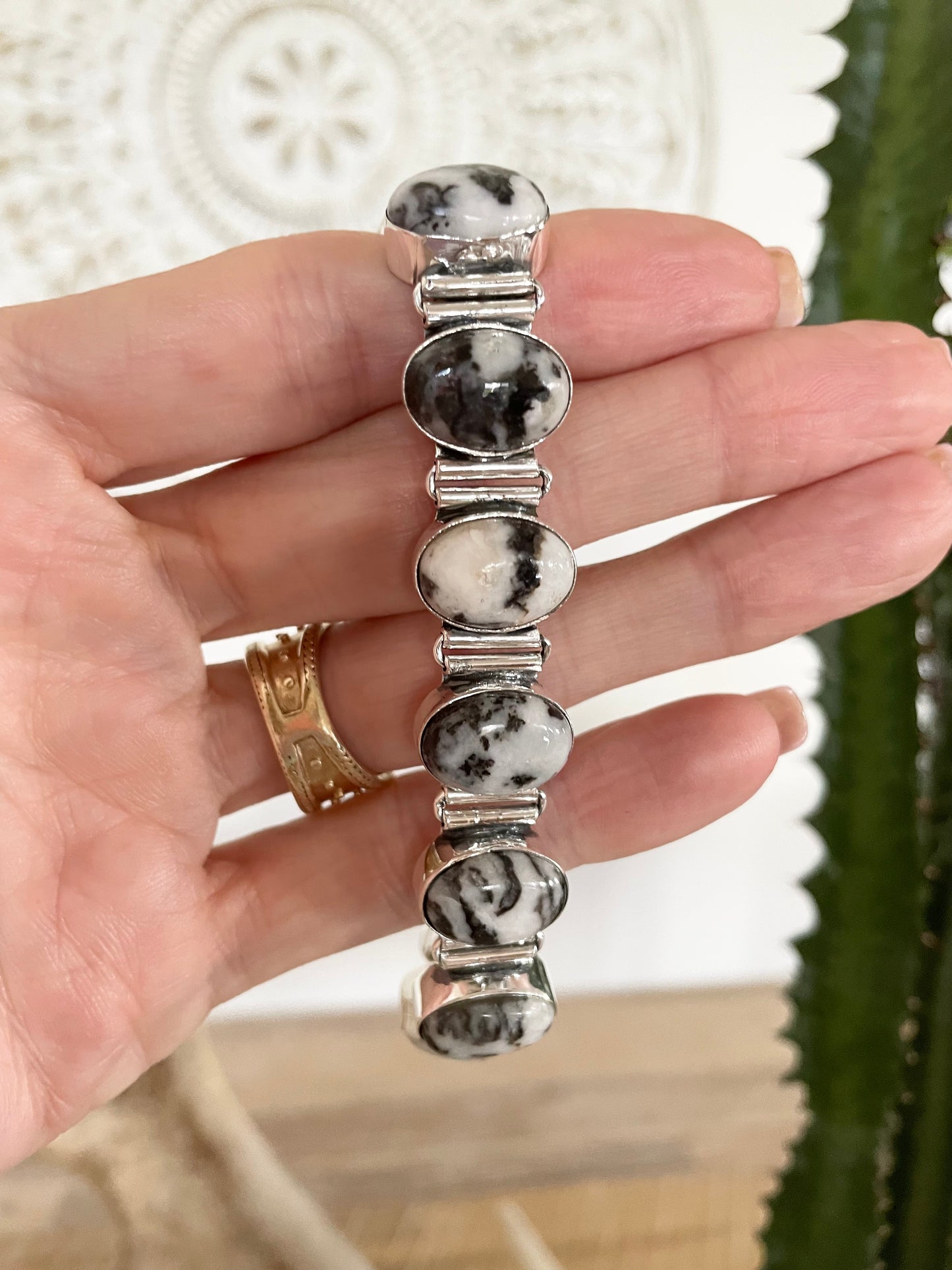 White Buffalo Turquoise Adjustable Bracelet