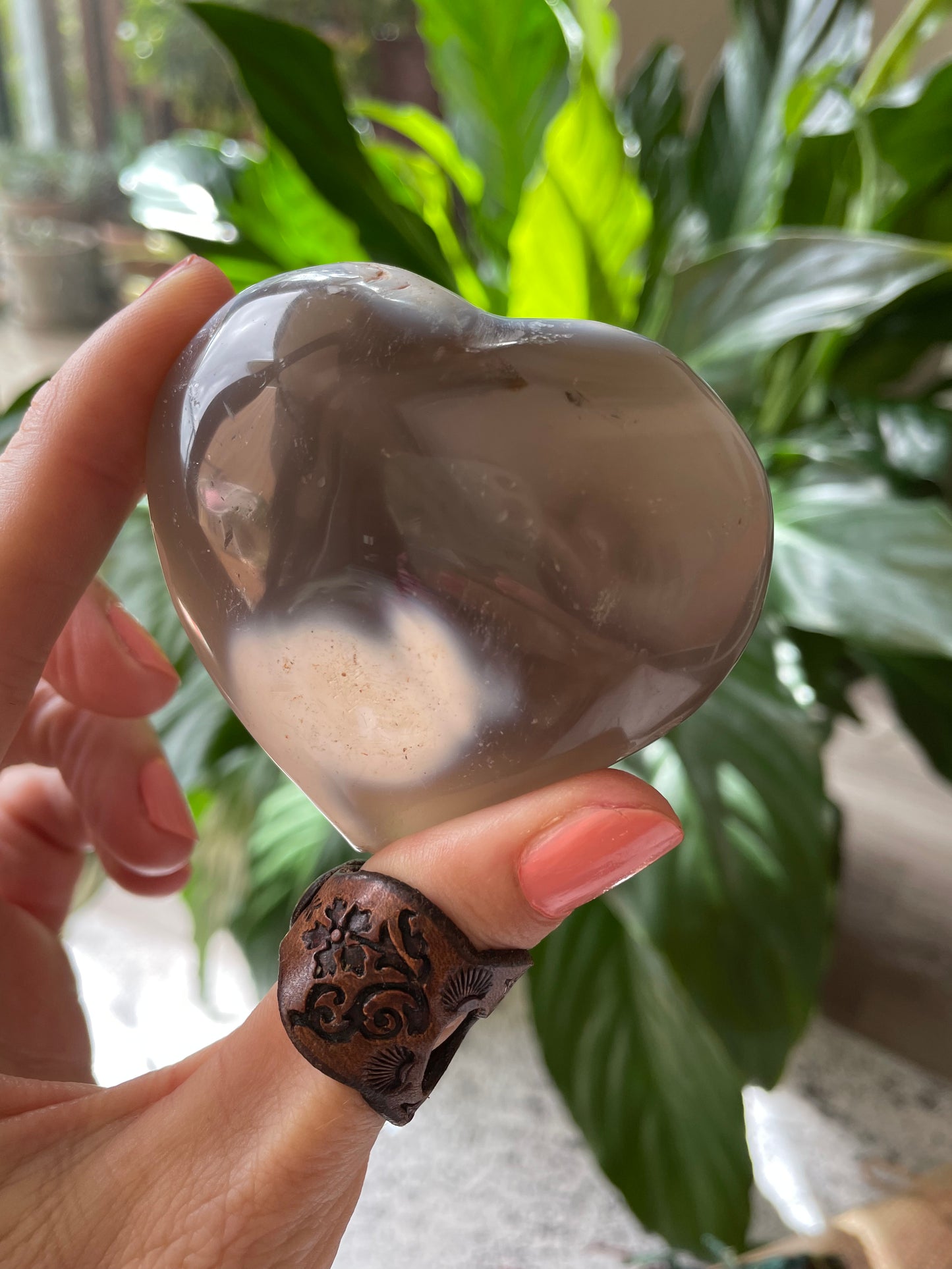 Orca Agate Heart