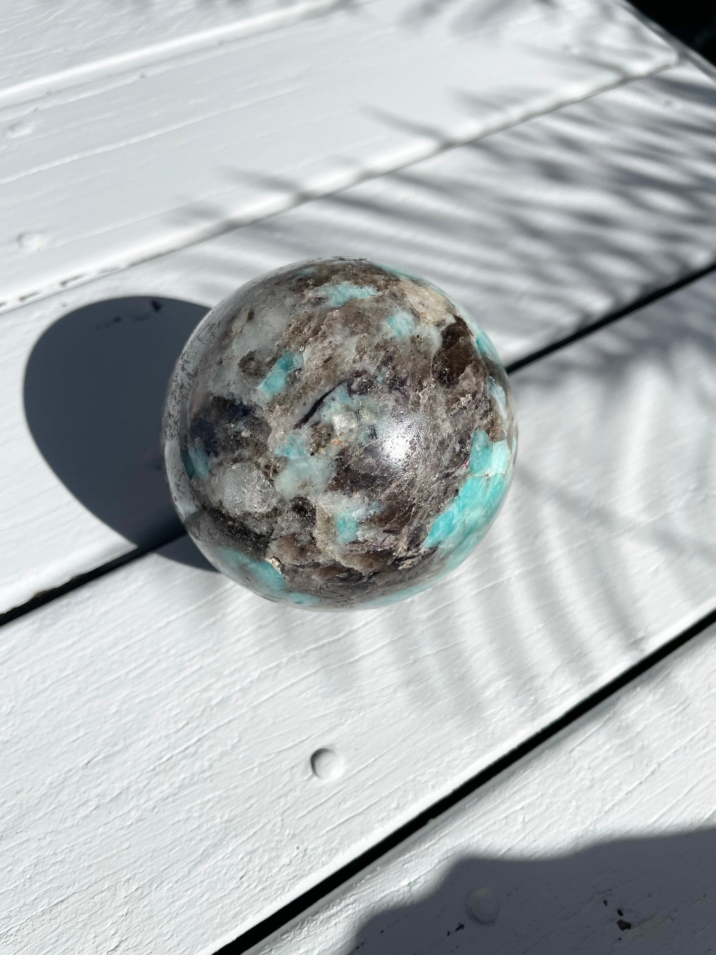 Amazonite Sphere includes holder