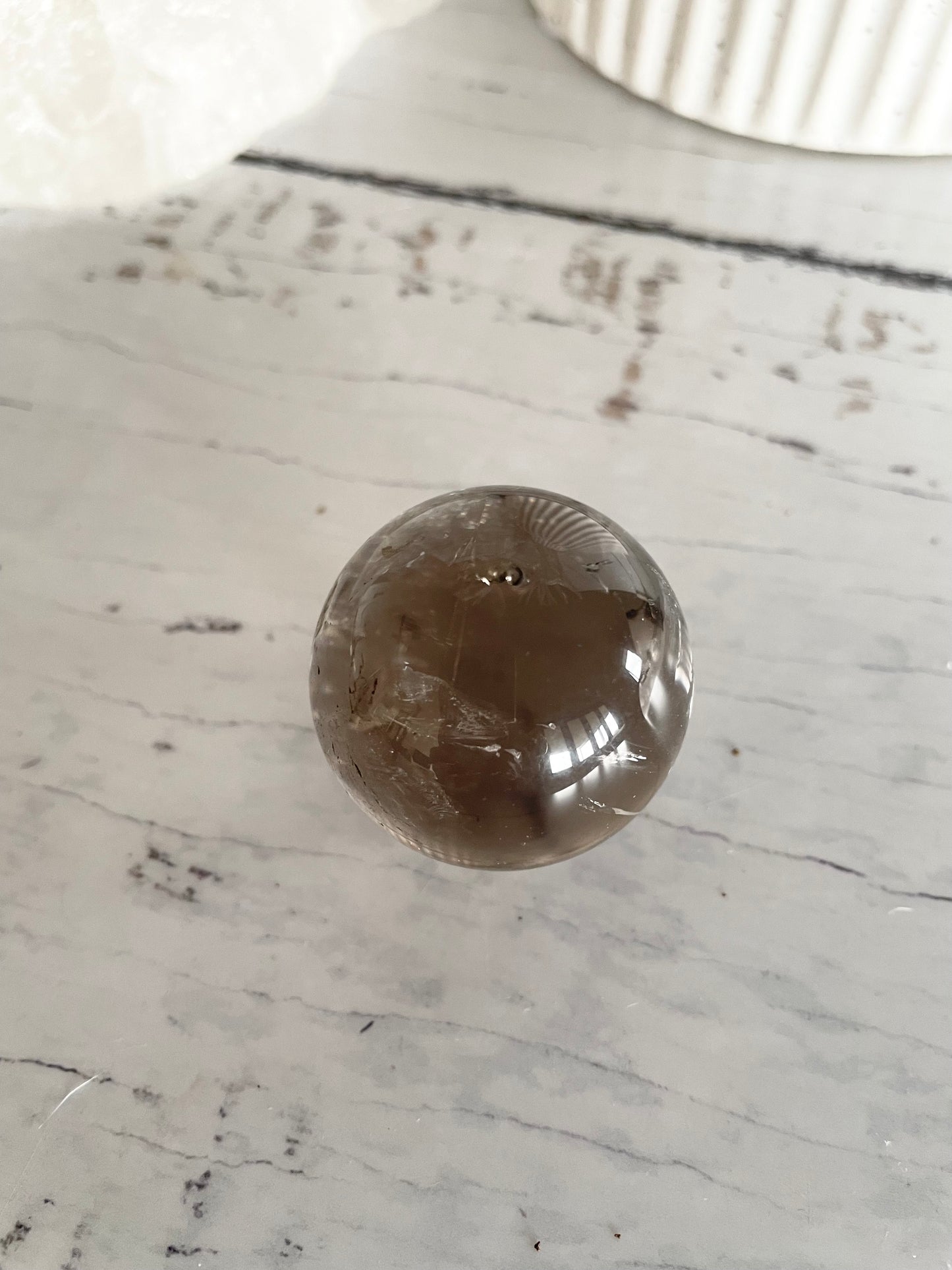Smoky Quartz Sphere includes holder