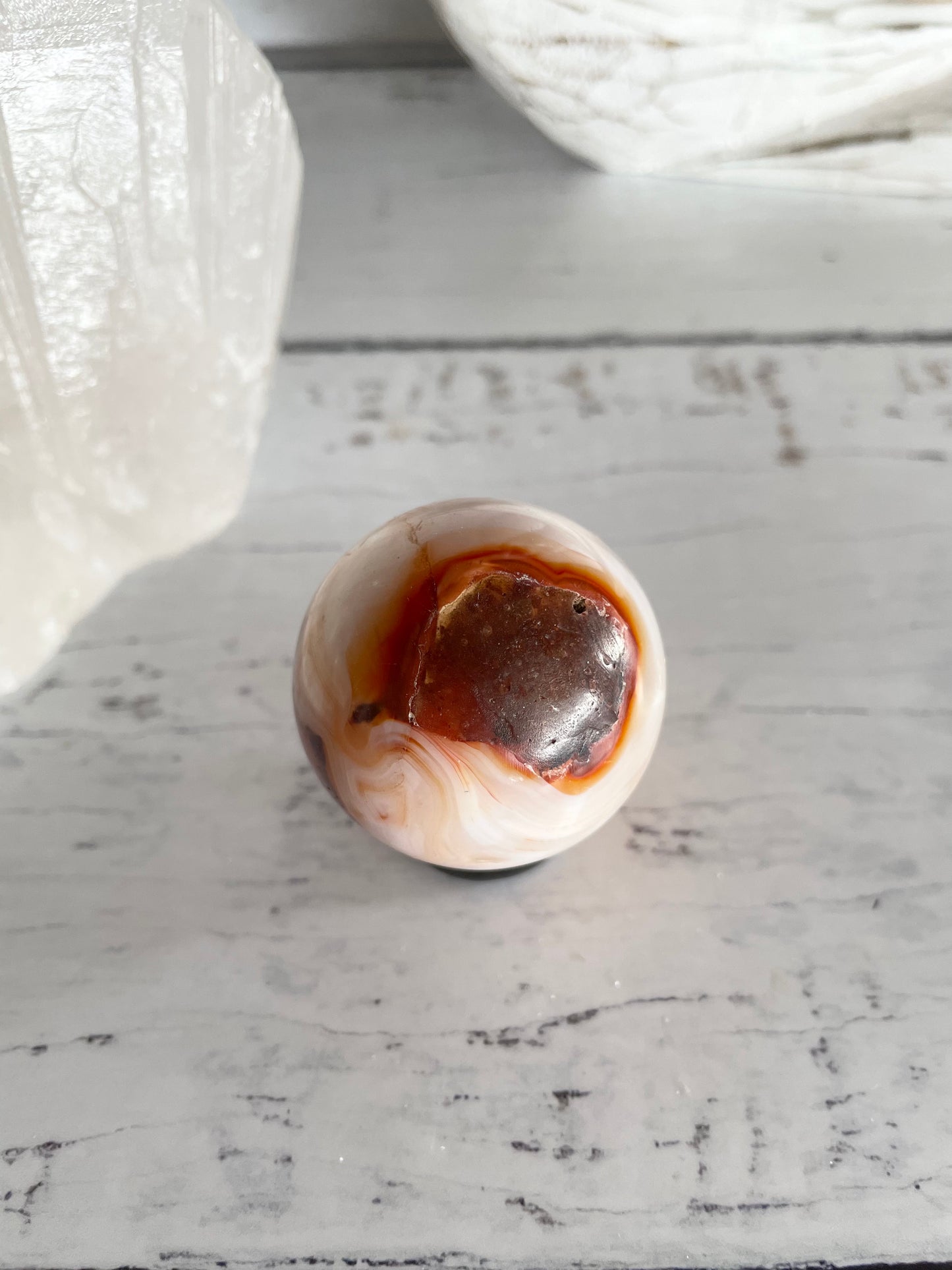 Carnelian Sphere Includes Holder