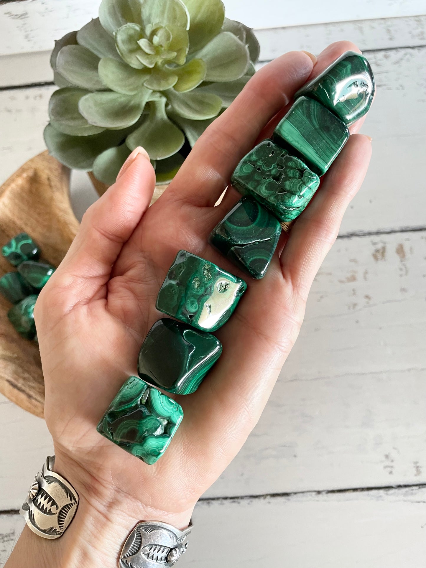 Malachite Tumble Stones