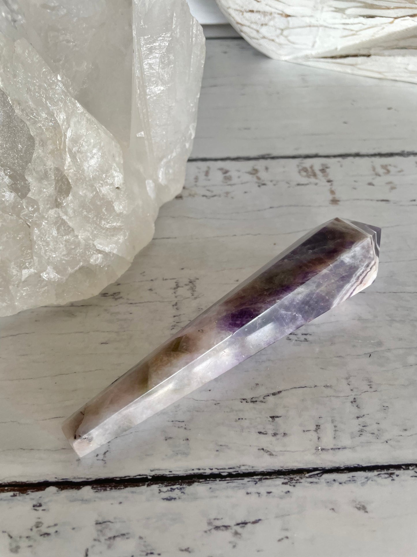 Chevron Dream Amethyst Torch/Point