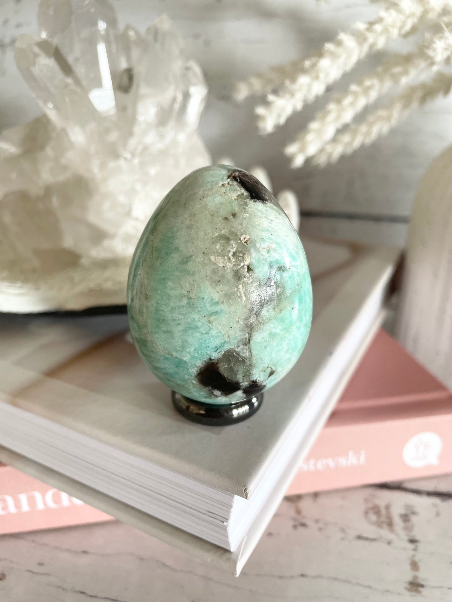 Amazonite Egg with holder