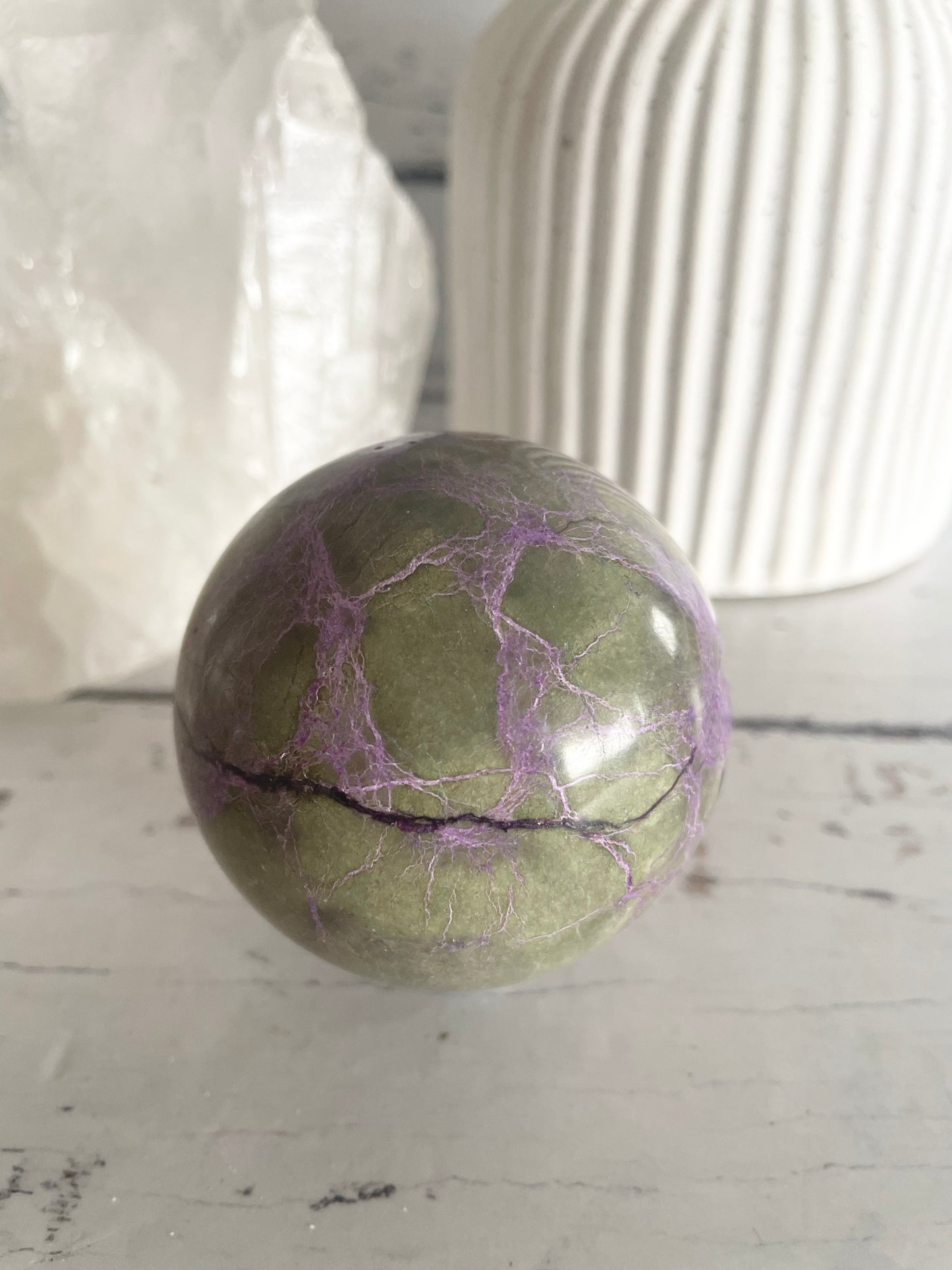Stichtite Sphere Includes Holder