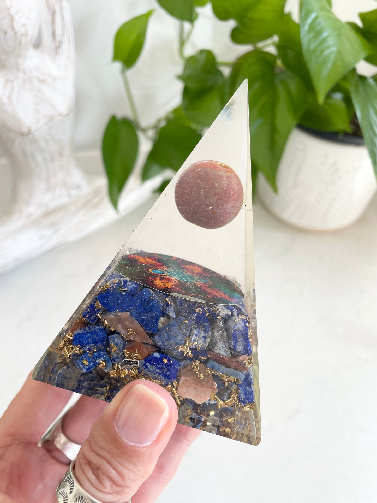 Sodalite Elestial Pyramid
