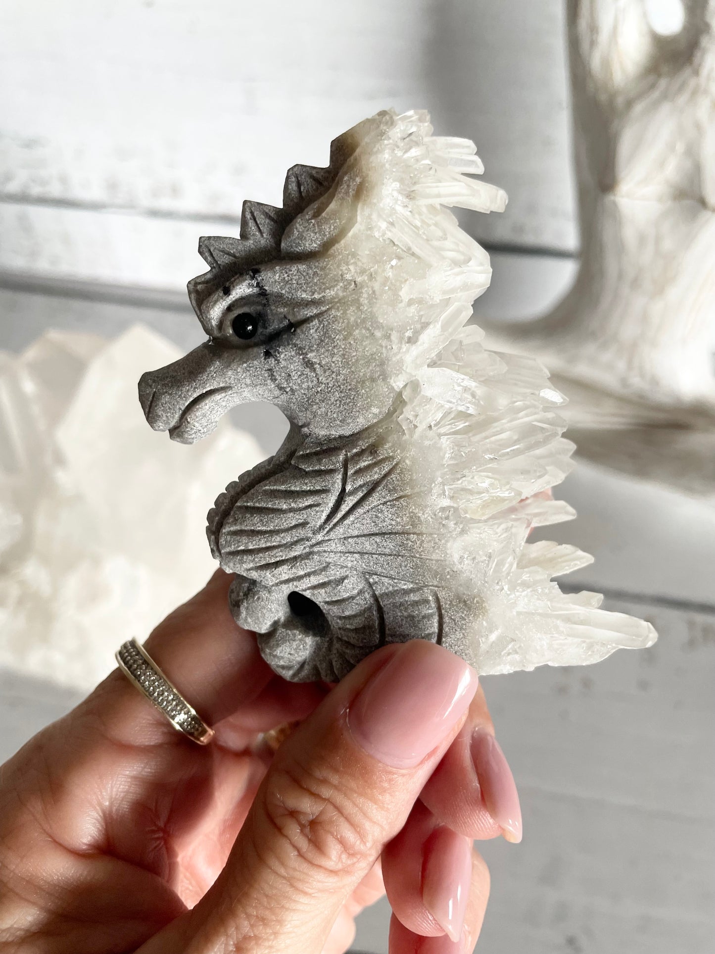 Quartz Sea Horse ~ 5