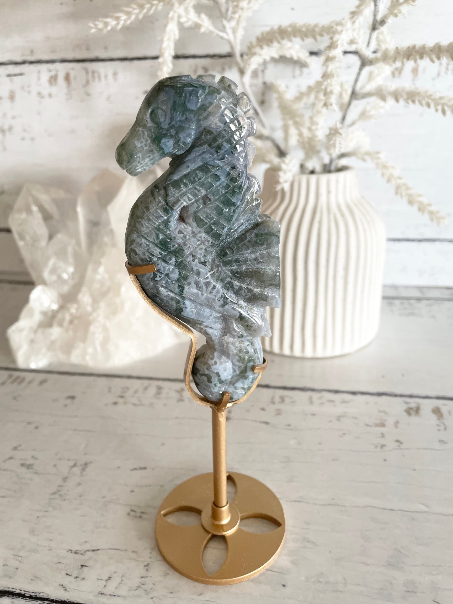 Seahorse ~ Moss Agate