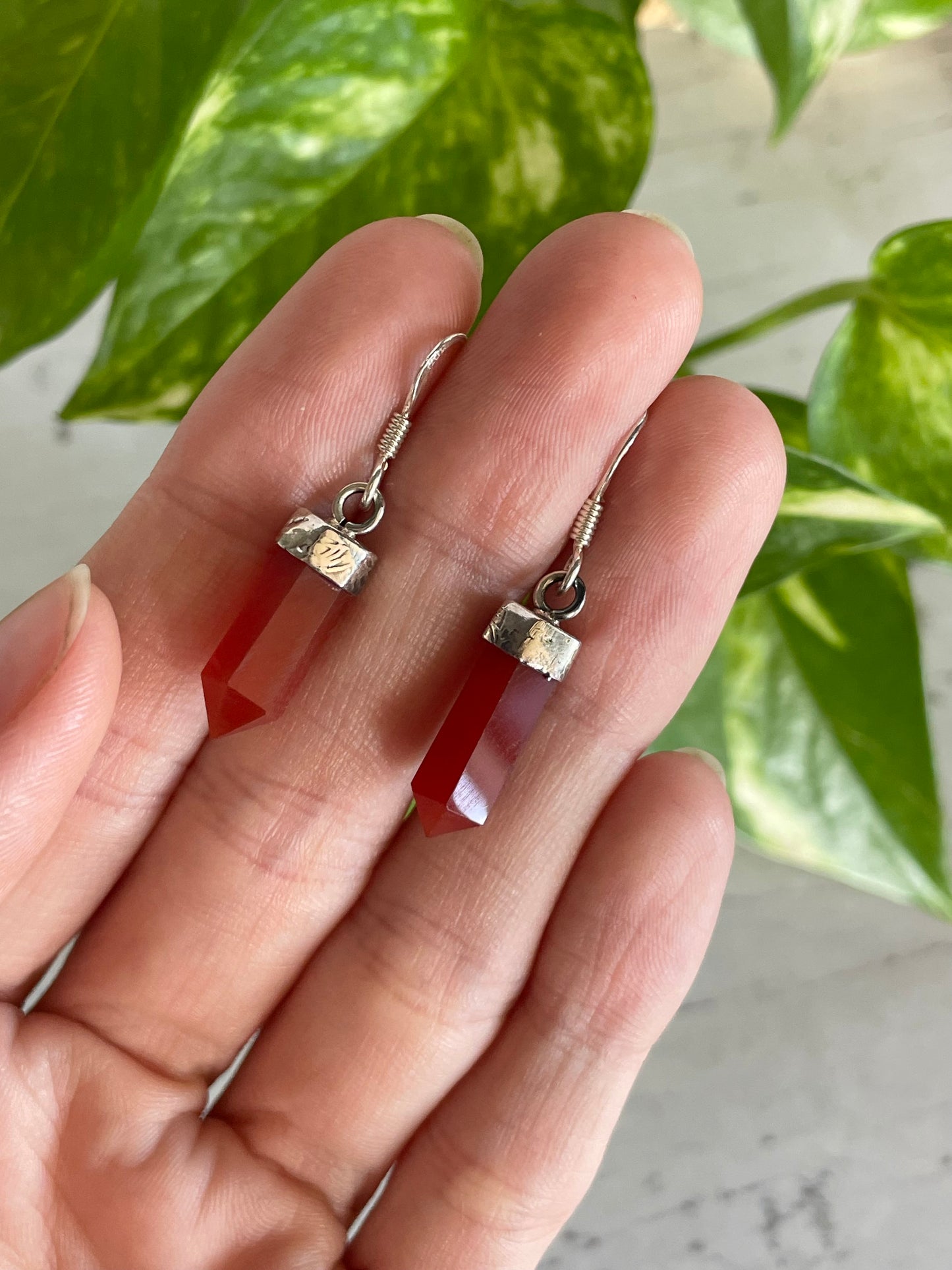 Red Onyx Dangles