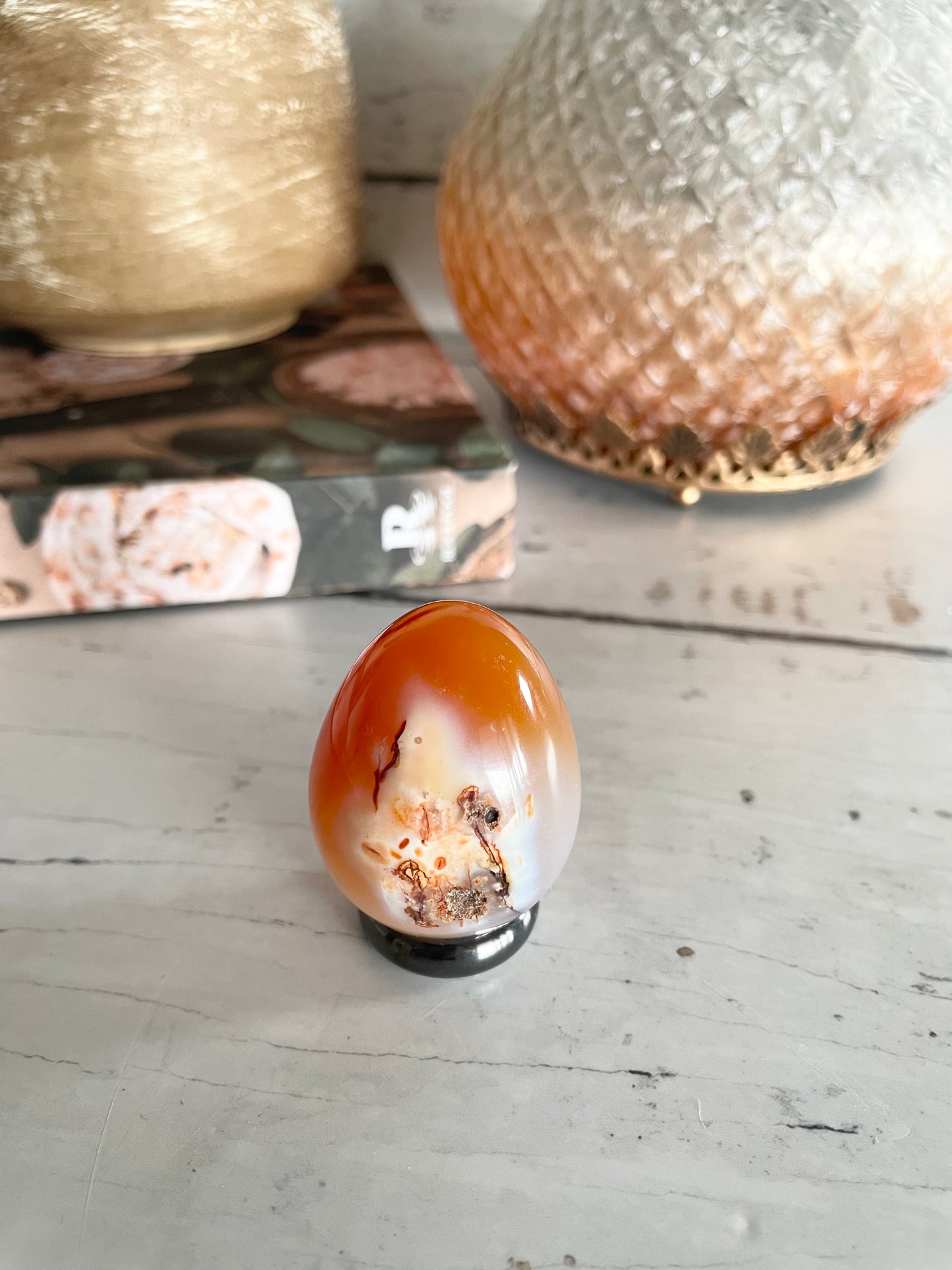 Carnelian Egg with holder