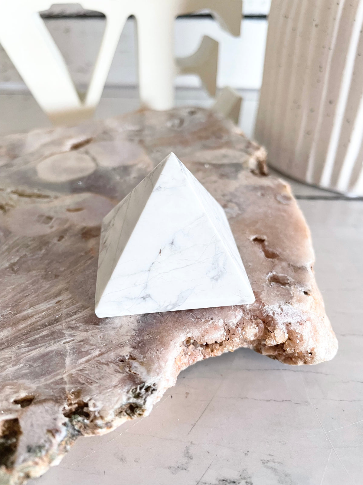 White Howlite Pyramid