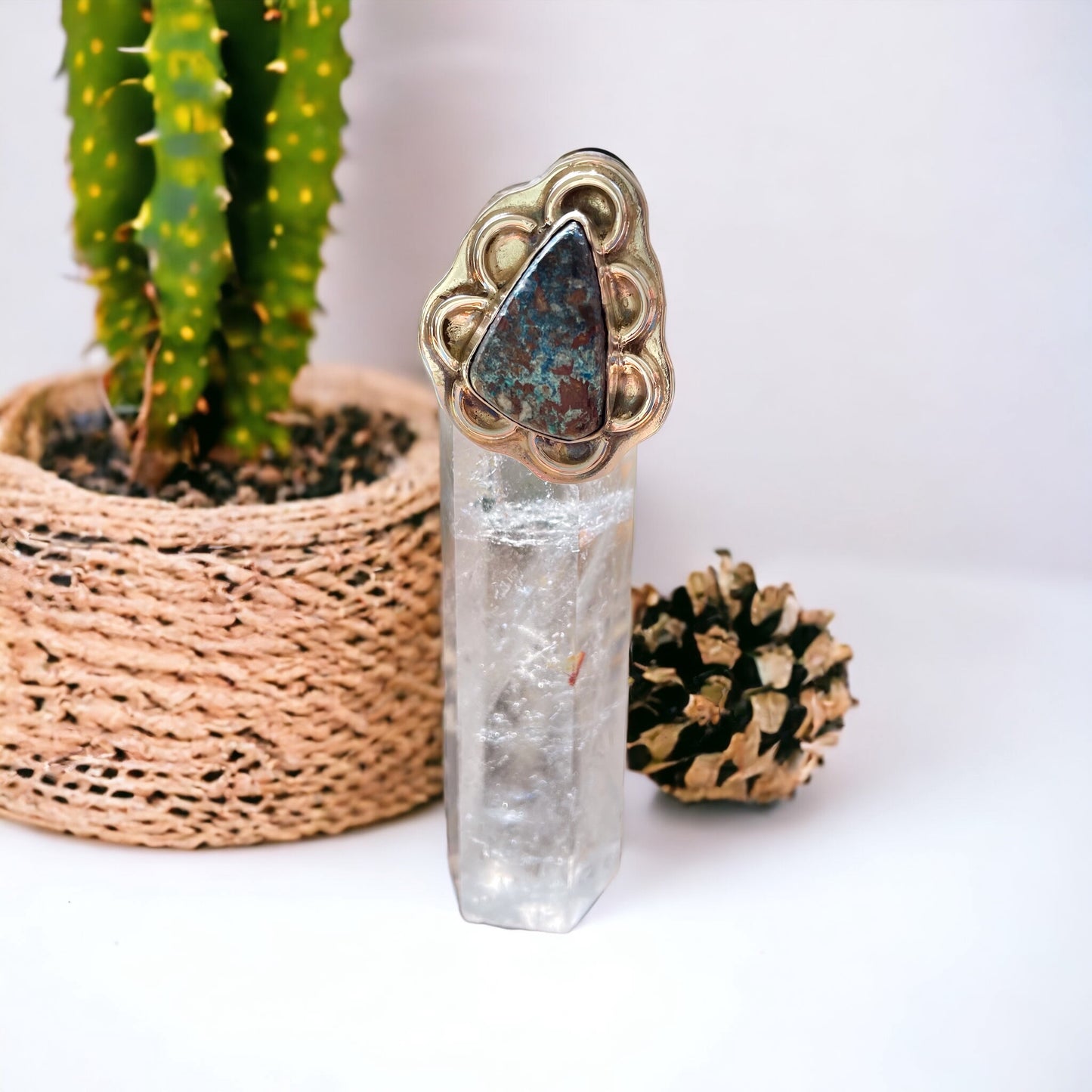 SweetGrass Studio ~ Azurite Ring ~ size 6.5