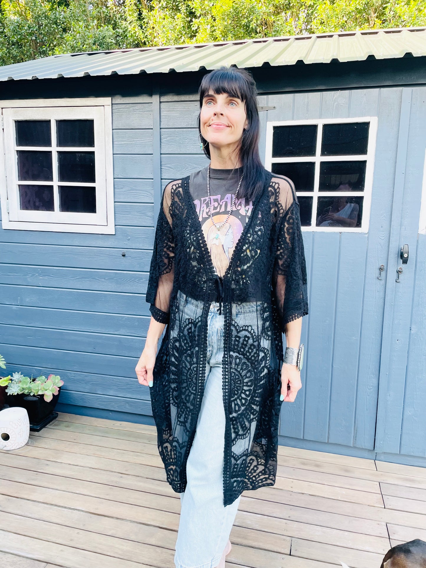 Black Lace Duster ~ one size 6-16