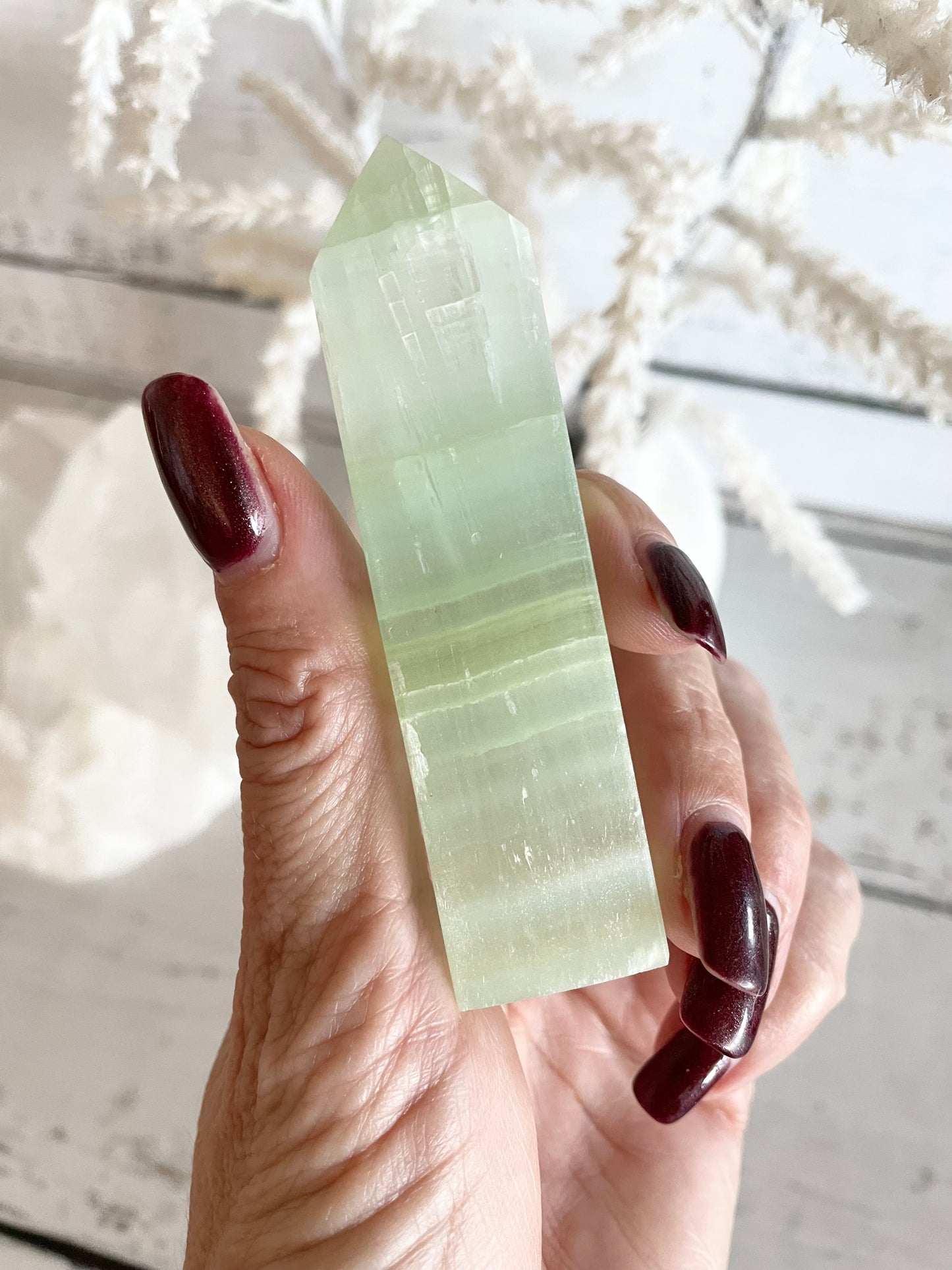 Pistachio Calcite Obelisk