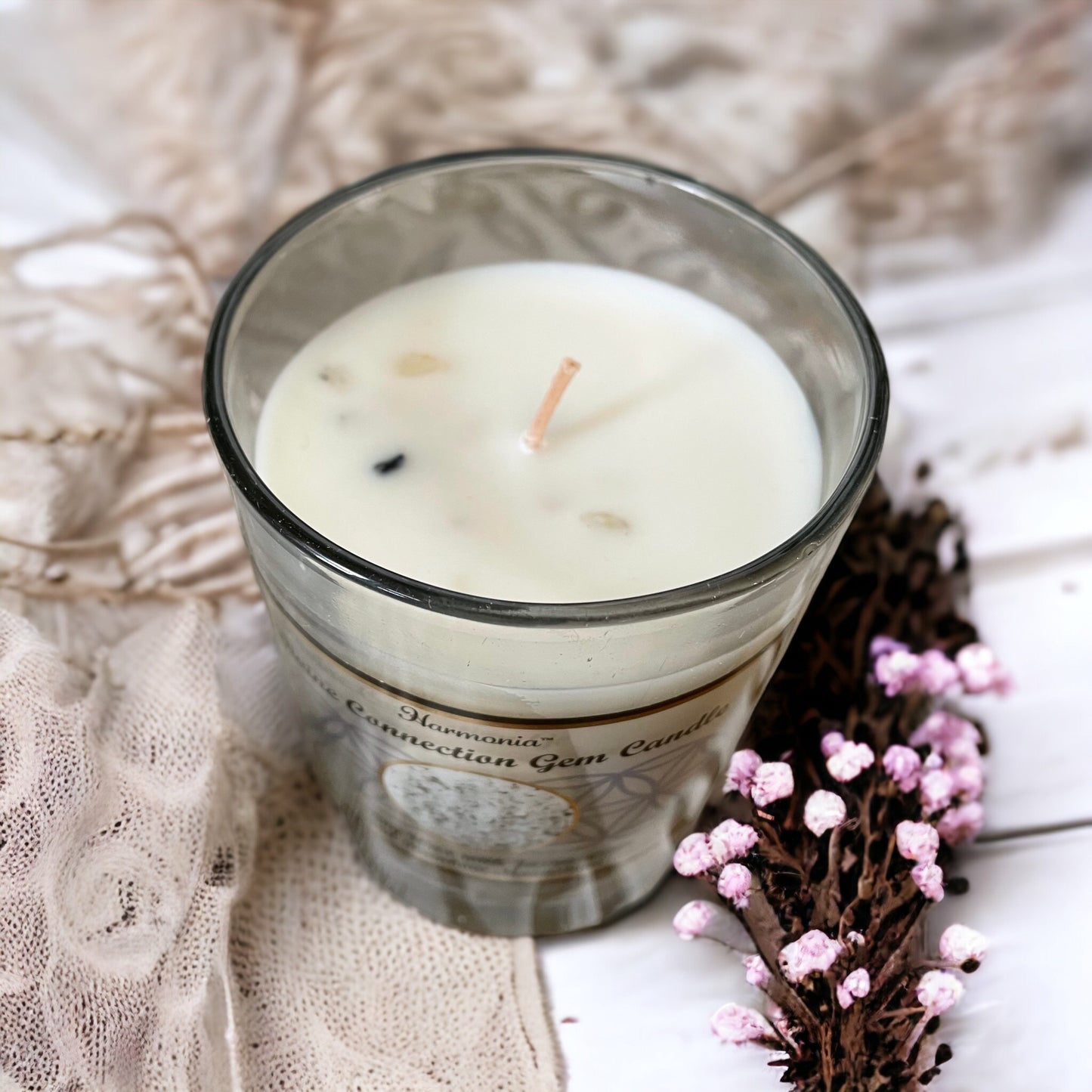 Gem candle ~ Rainbow Moonstone Divine Connection