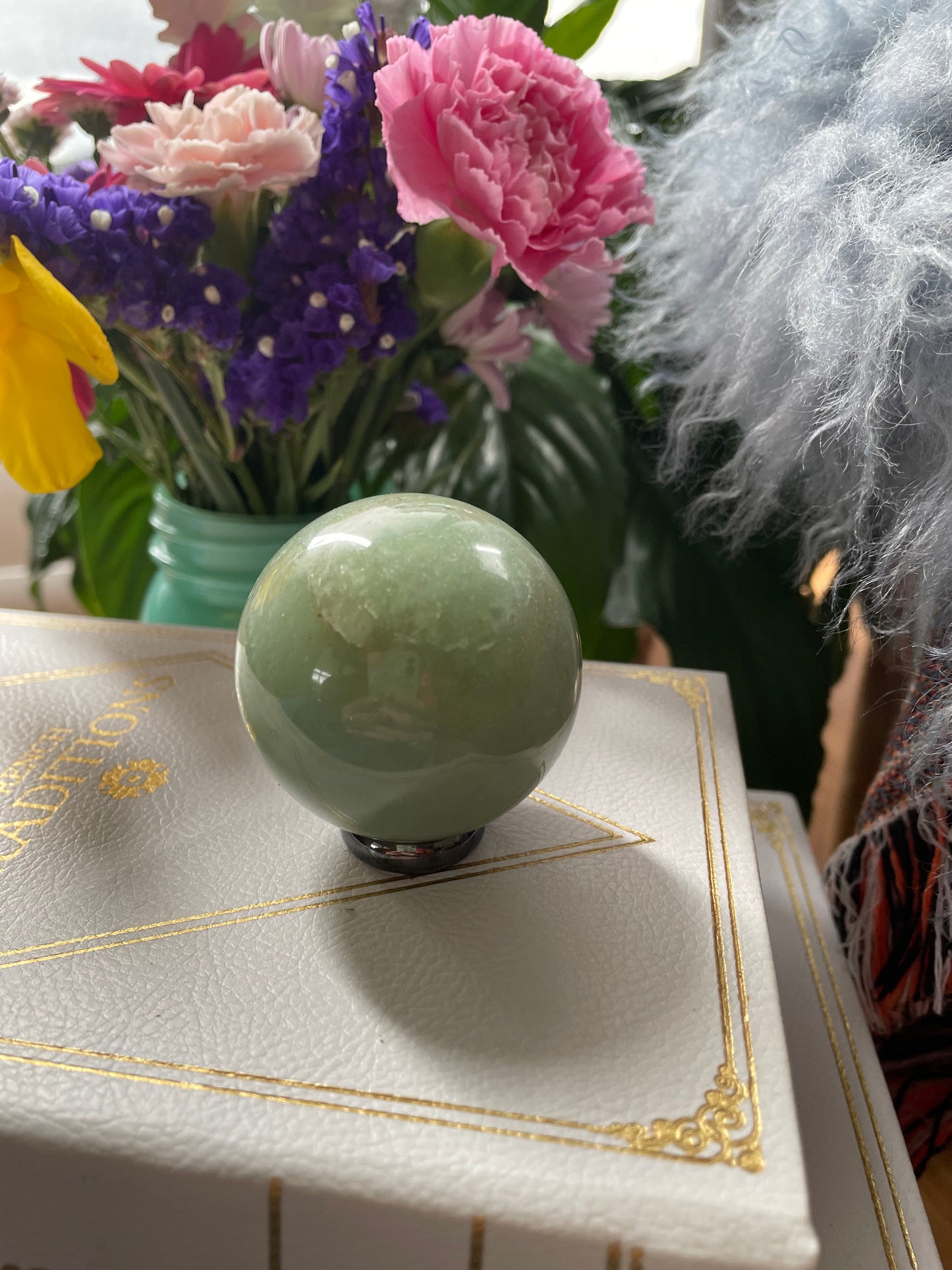 Green Aventurine Sphere Includes Holder