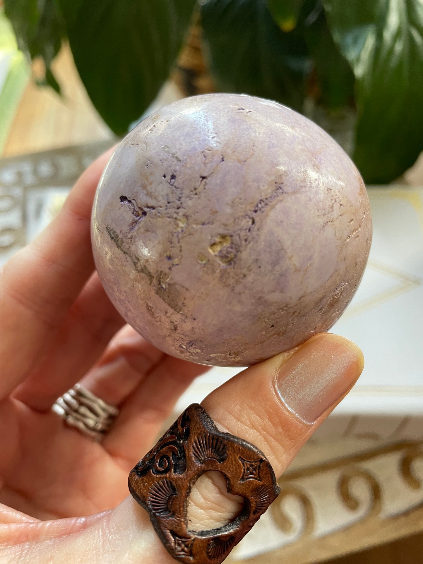 Phosphosiderite / Hope Stone Sphere Includes Holder