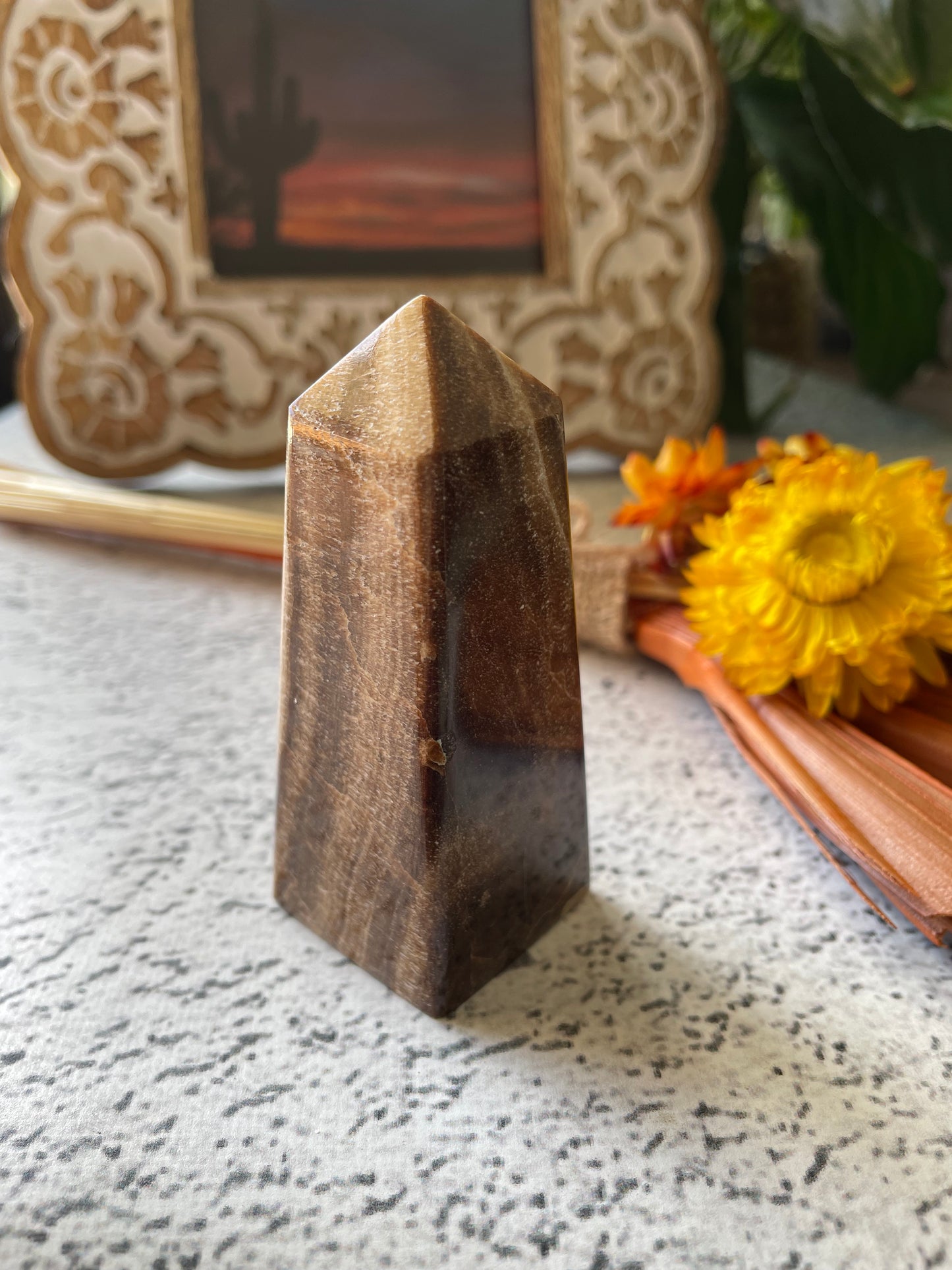 Chocolate Calcite Obelisk