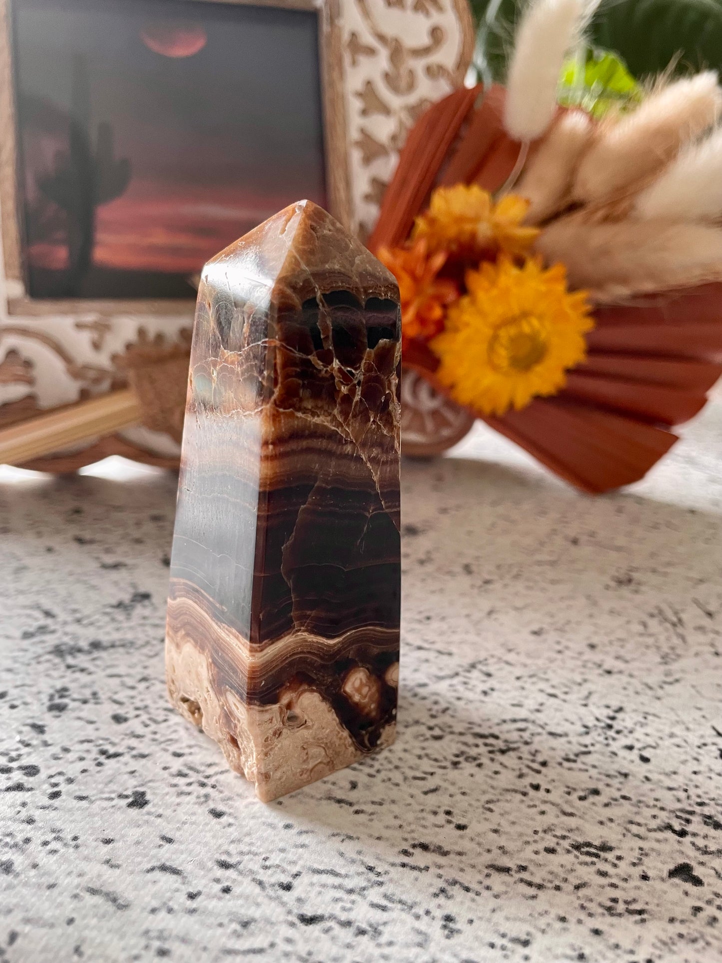Chocolate Calcite Obelisk