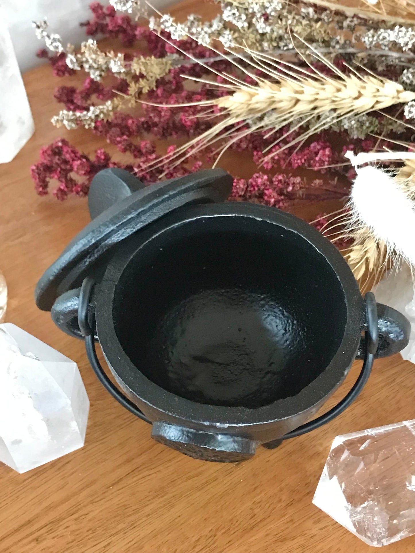 Cast Iron Cauldron Small ~ Triple Moon