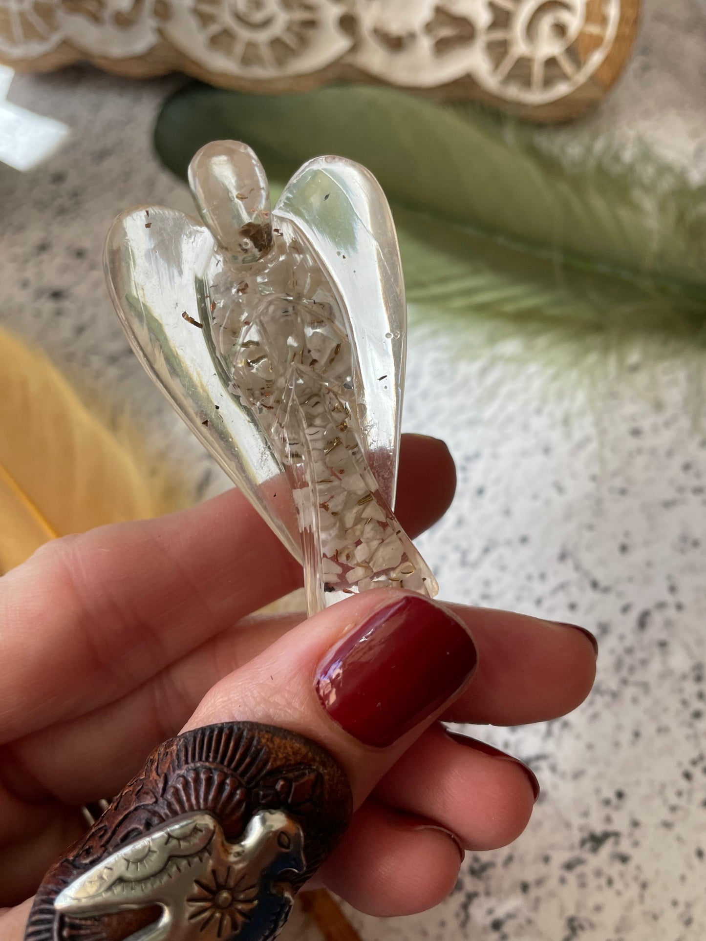 White Howlite Peace Angel