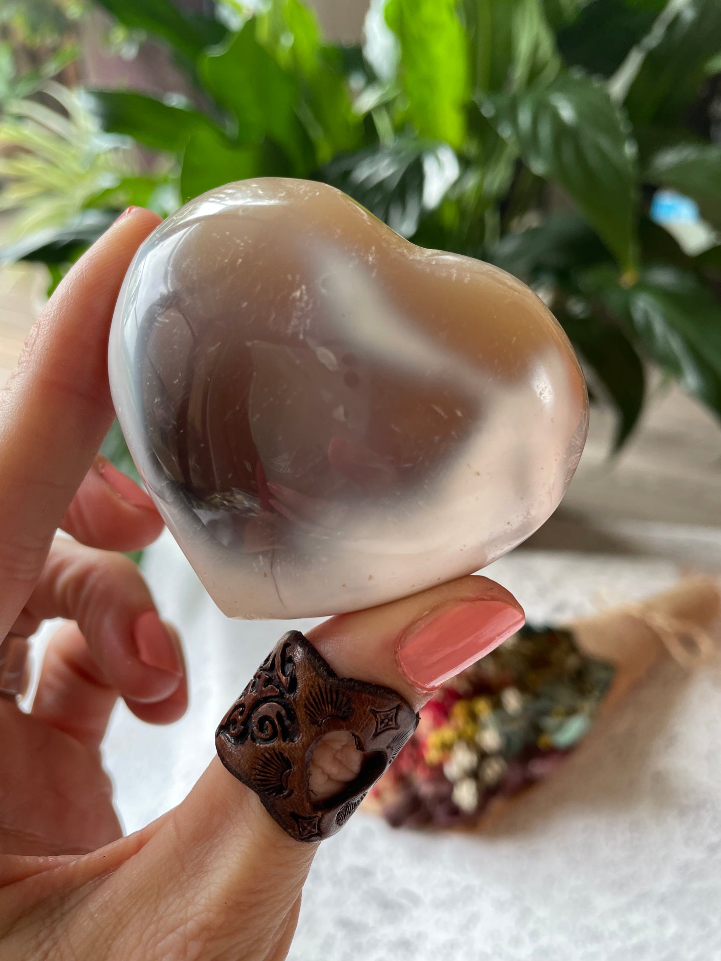 Orca Agate Heart