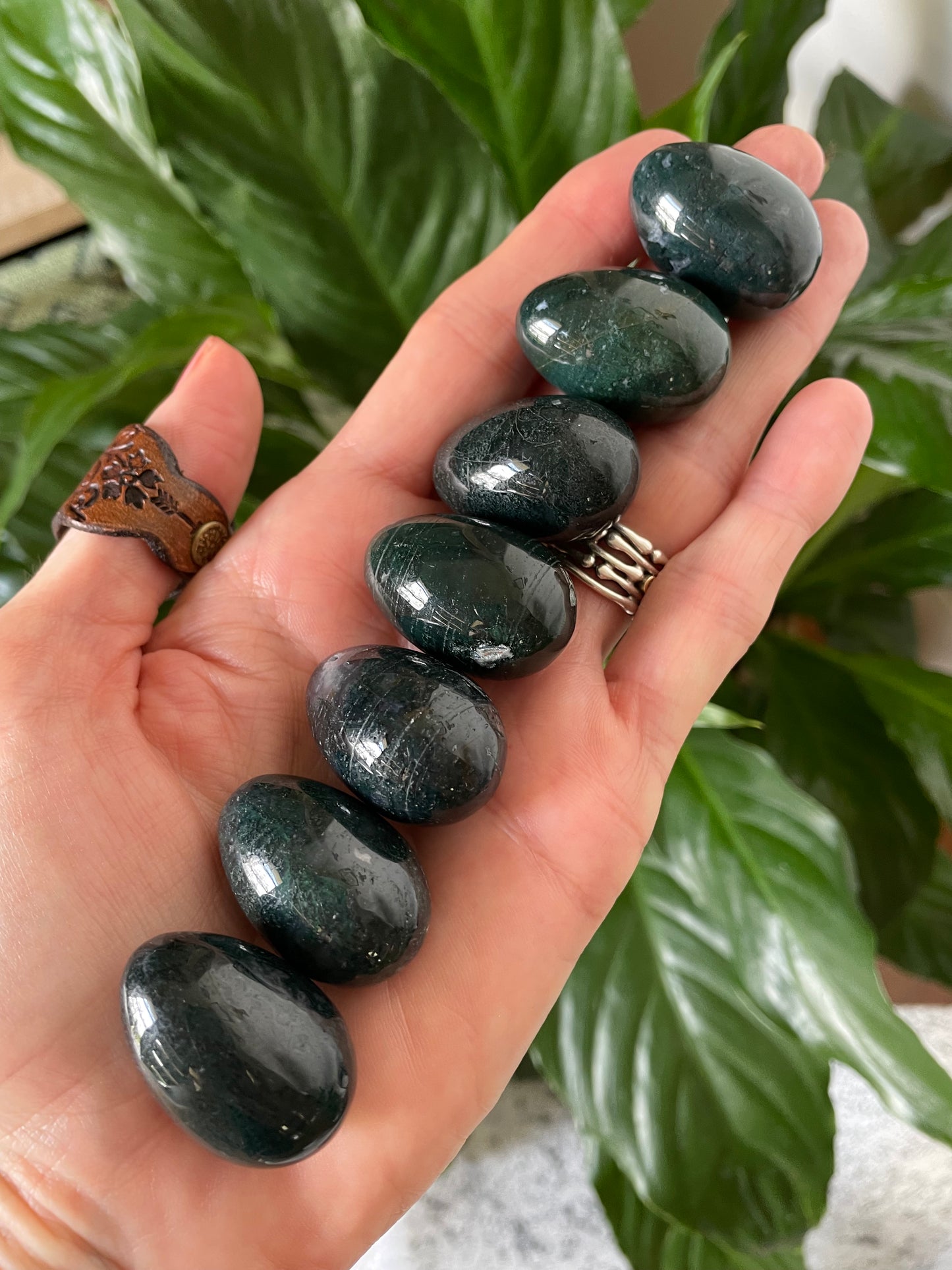 Moss Agate Egg