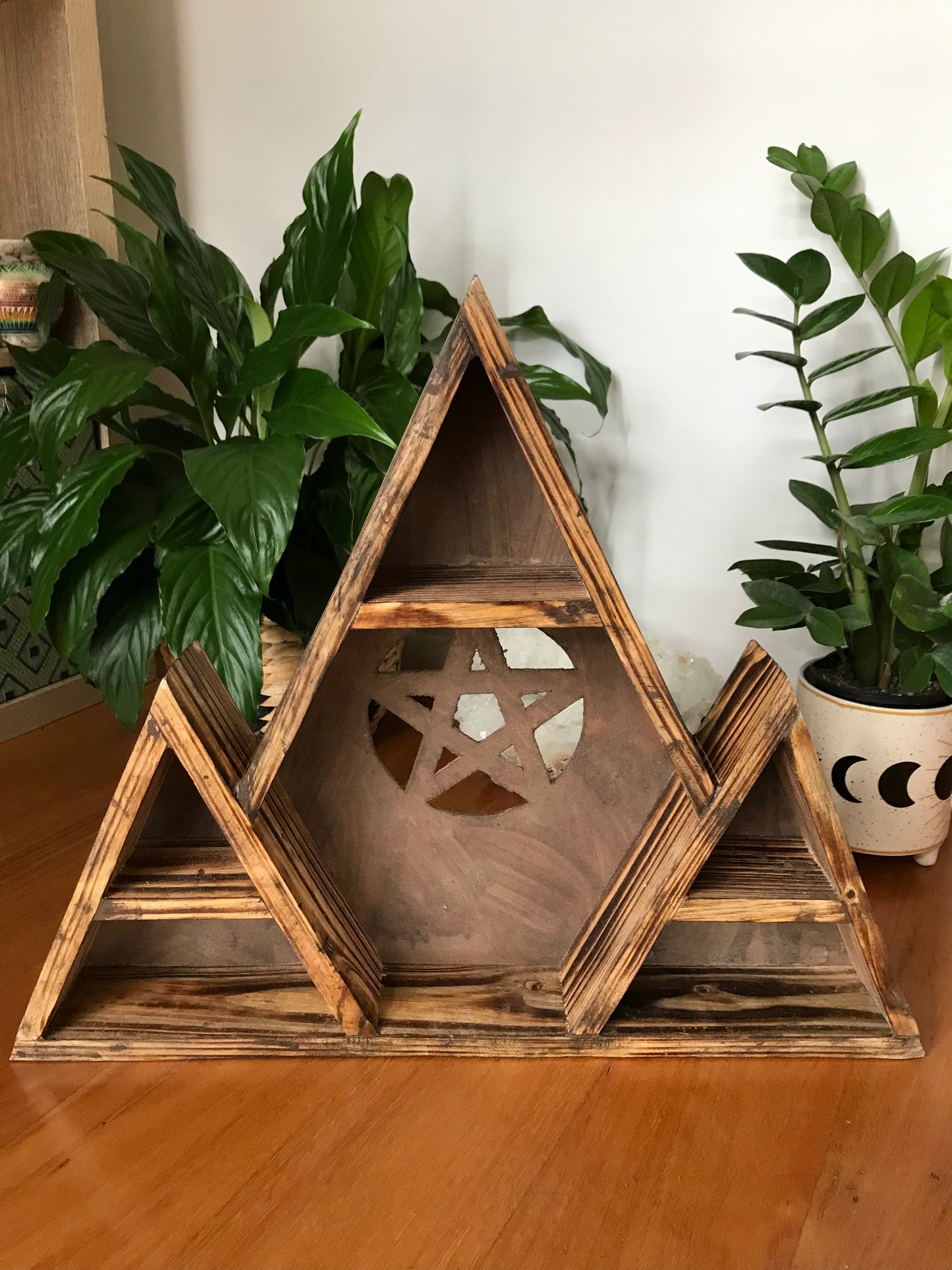 Rustic Wooden Shelves ~ Pentacle