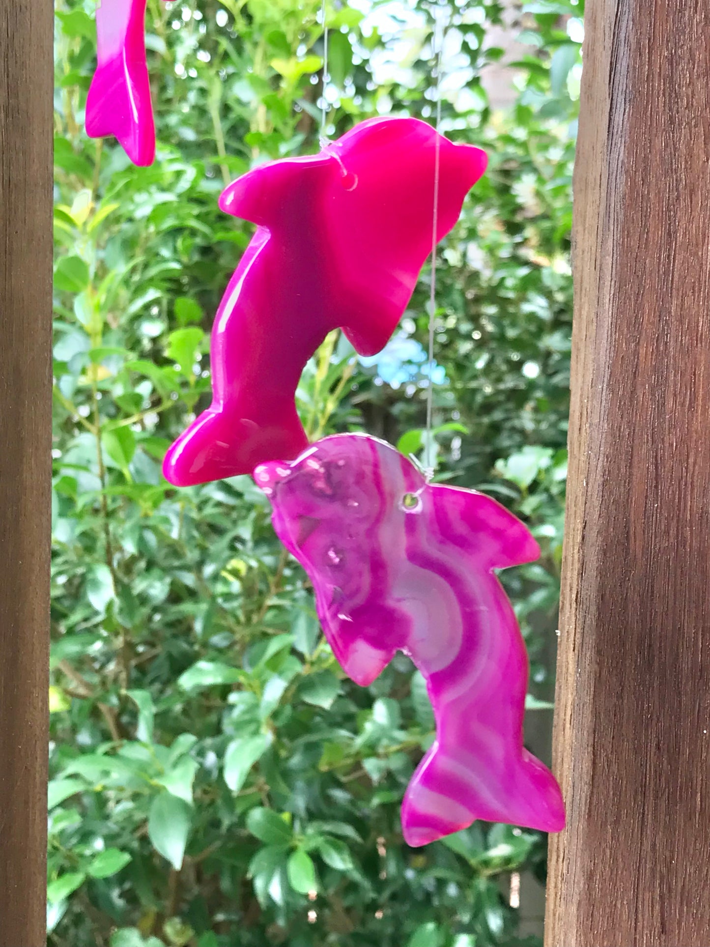 Agate Windchimes ~ Pink Dolphins