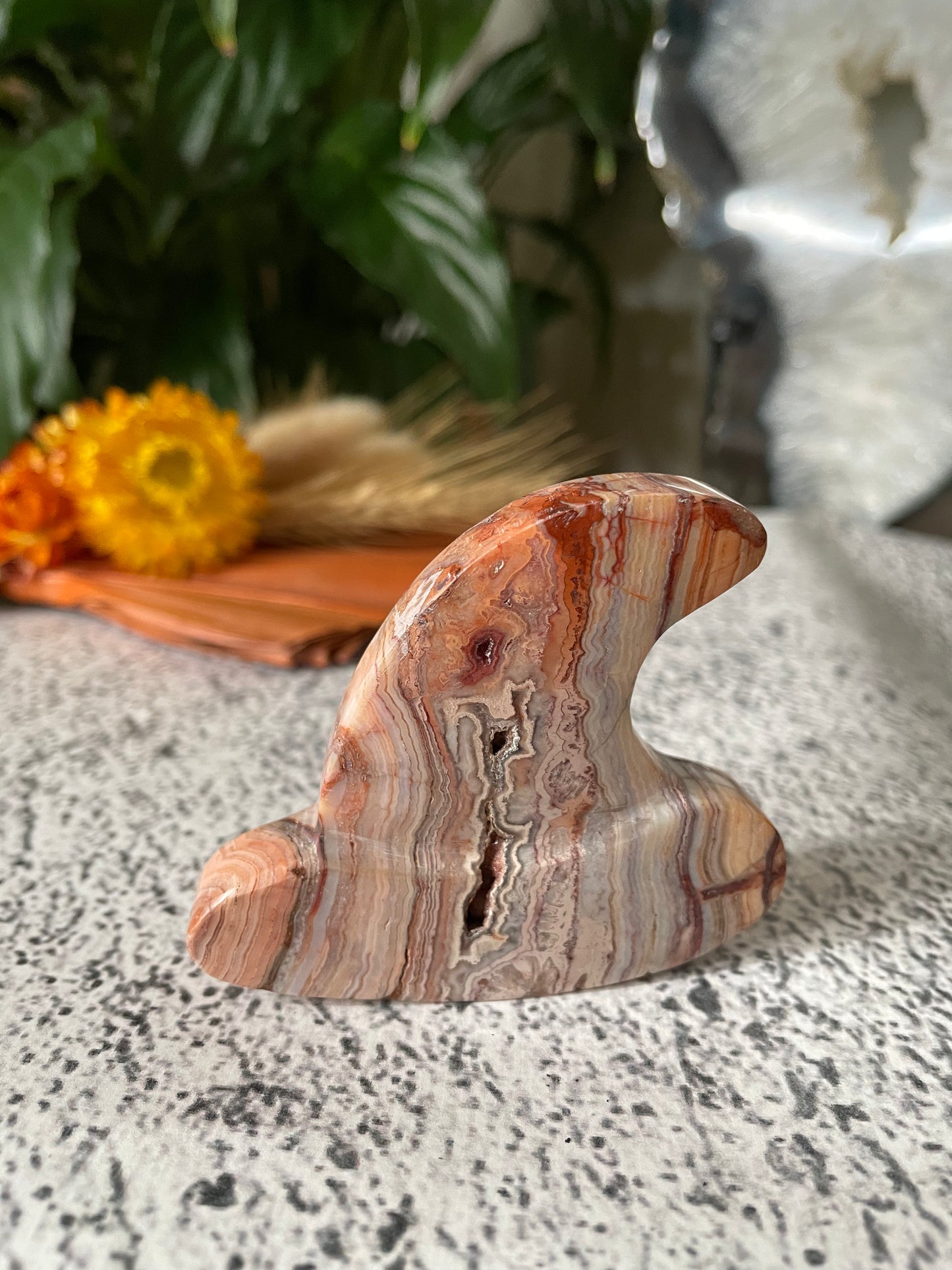 Witch Hat 5 ~ Pink Crazy Lace Agate