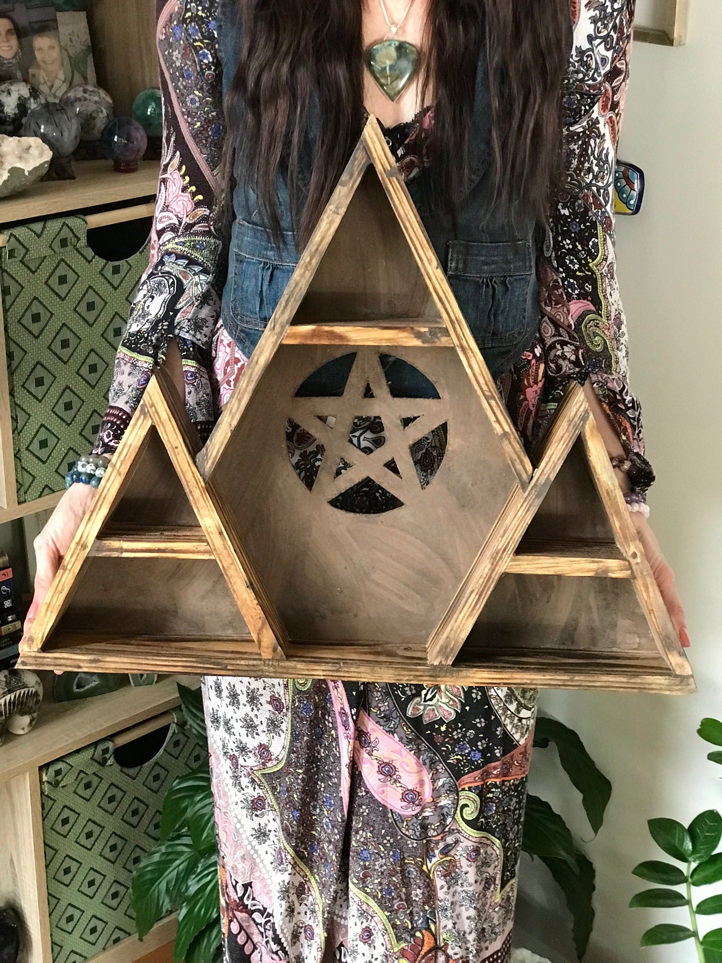 Rustic Wooden Shelves ~ Pentacle