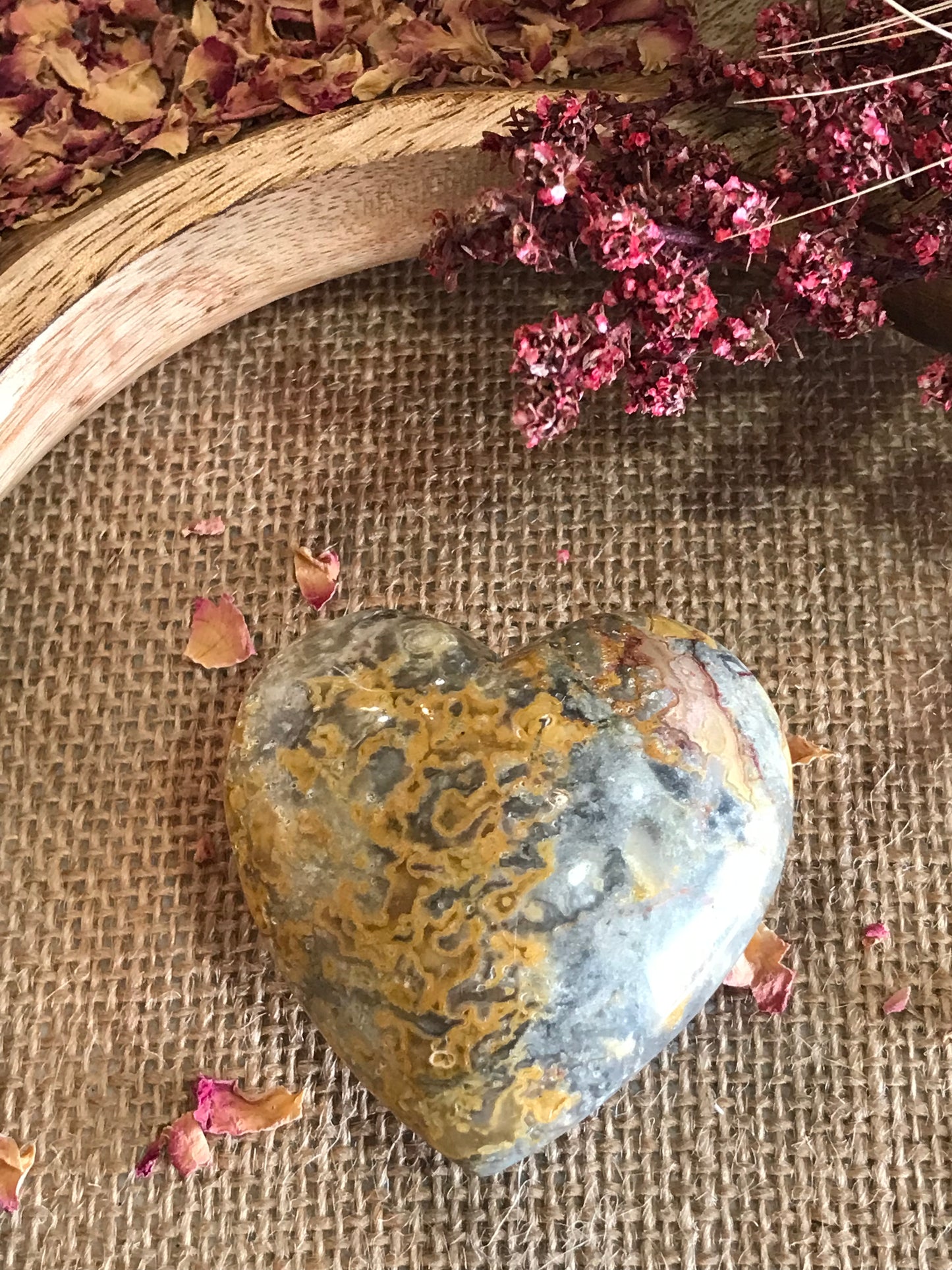 Crazy Lace Agate Heart