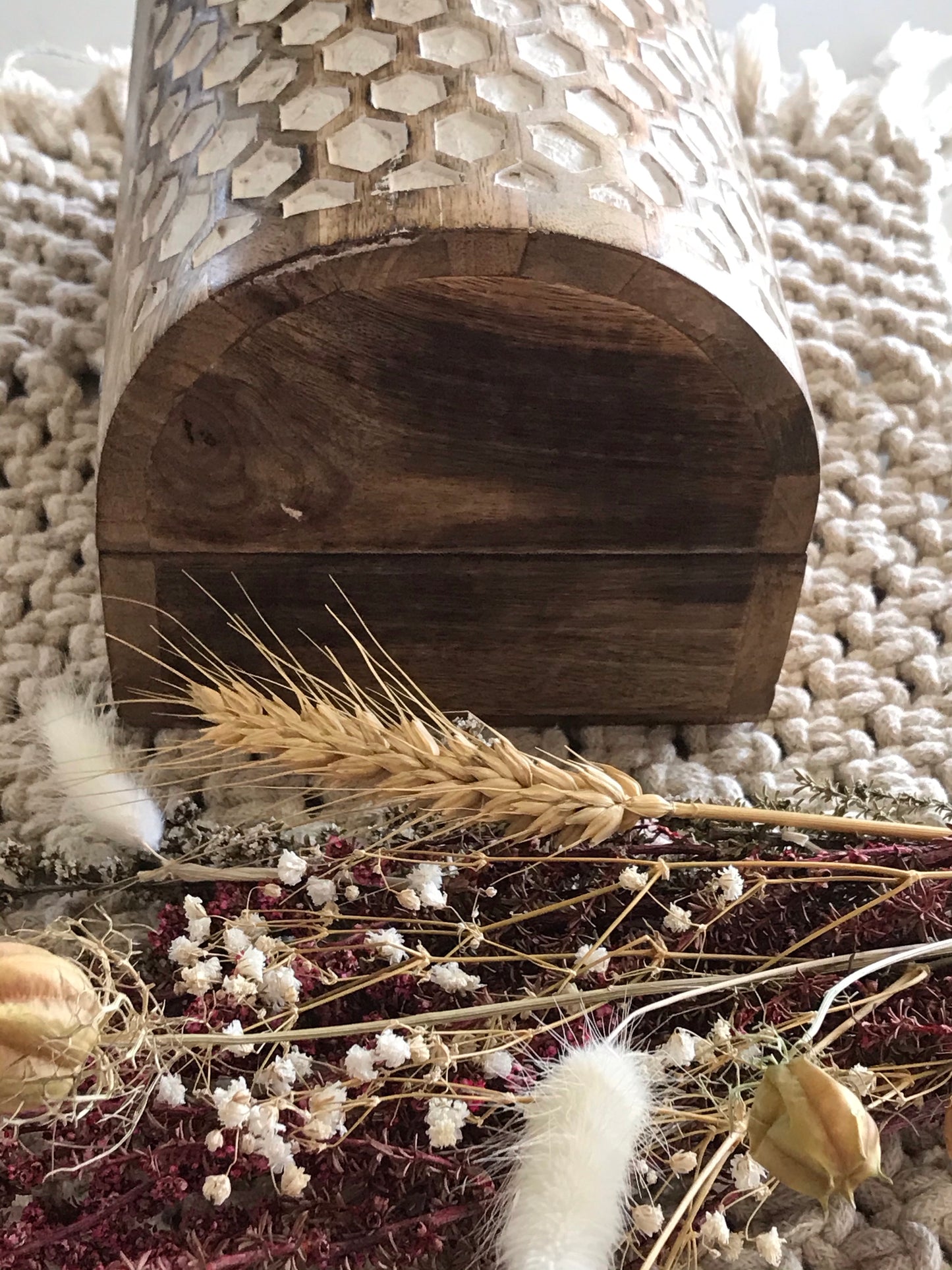 HoneyComb Style Trinket Box Set of 3