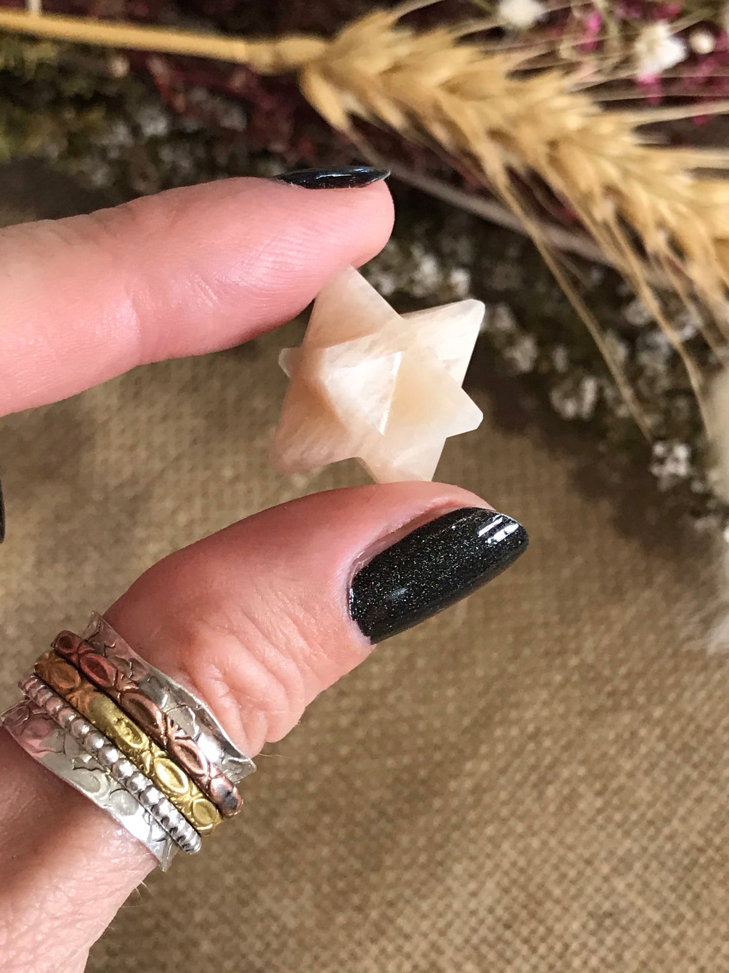 Merkaba ~ Peach Moonstone