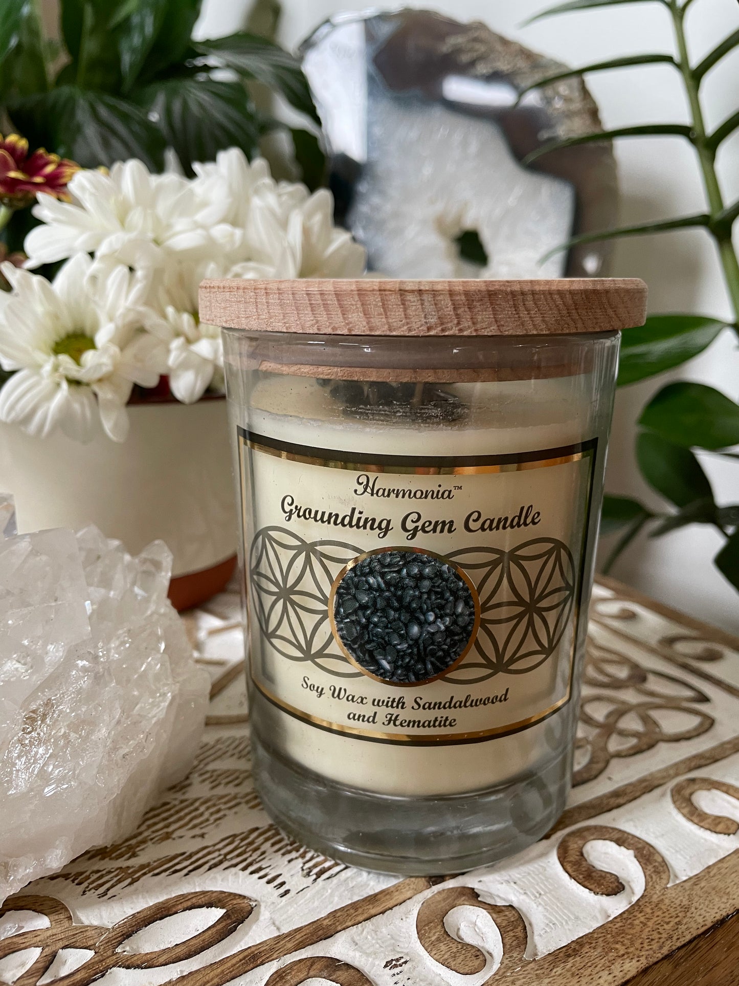 Gem Candle ~ Hematite Grounding