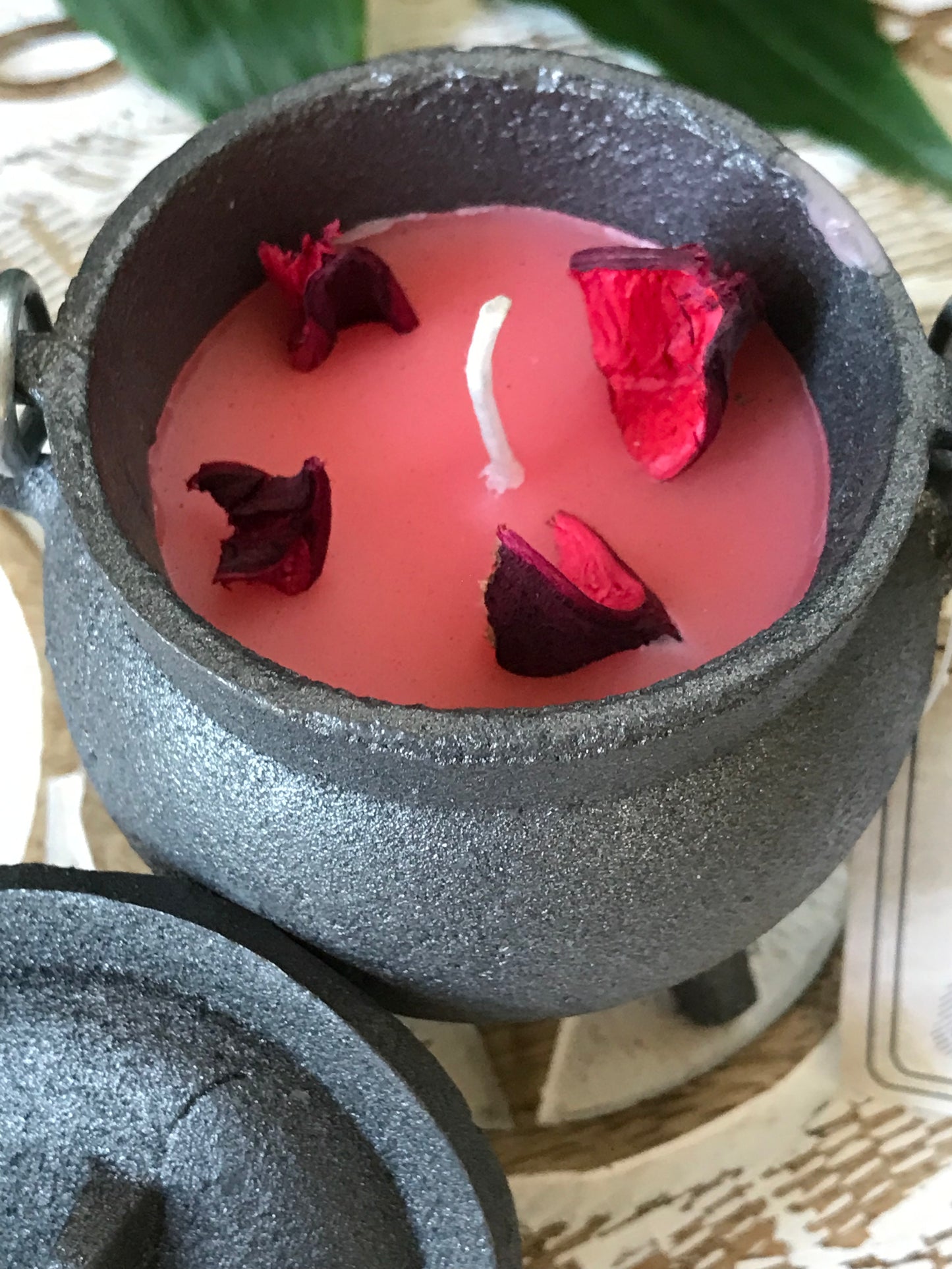 Cauldron Smudge Candle ~ Rose