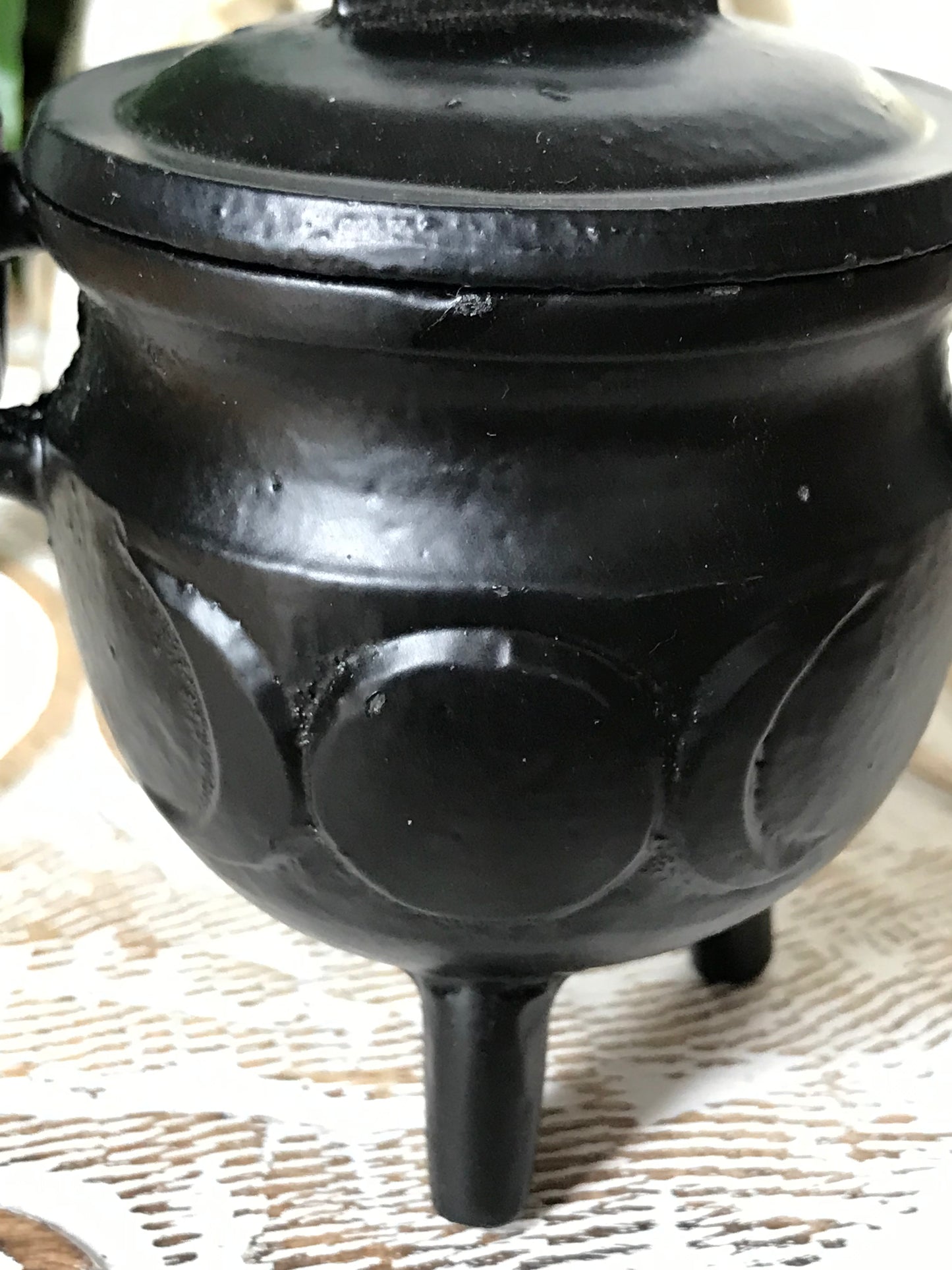 Cast Iron Cauldron Small ~ Triple Moon