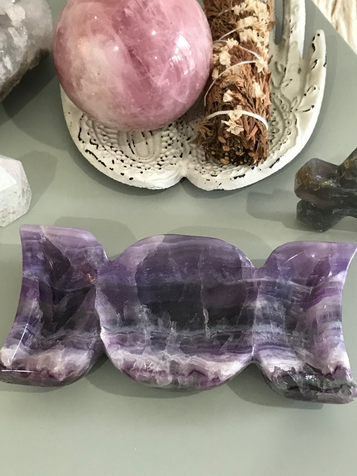 Moon Phases ~ Fluorite Trinket Dish