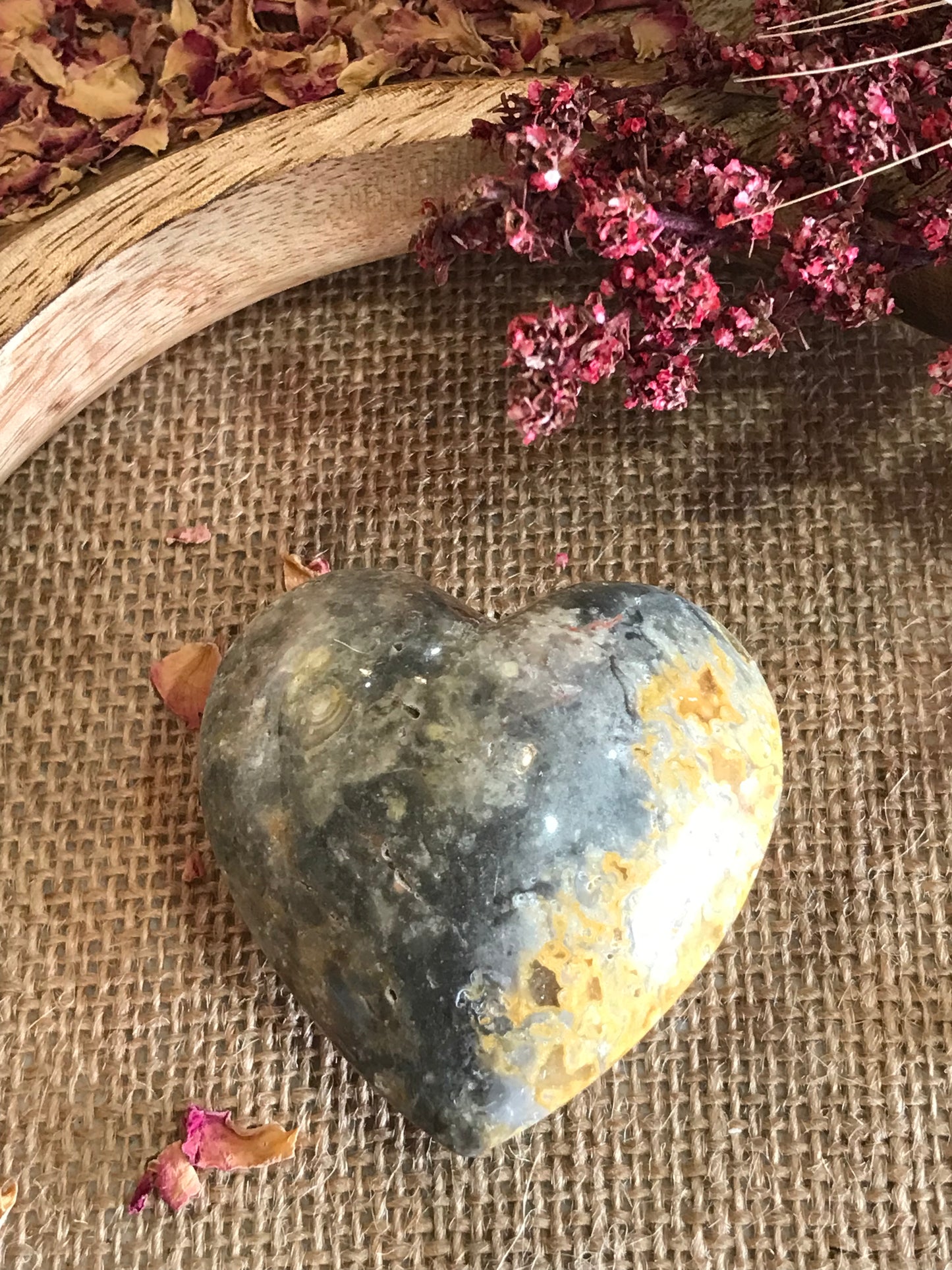 Crazy Lace Agate Heart