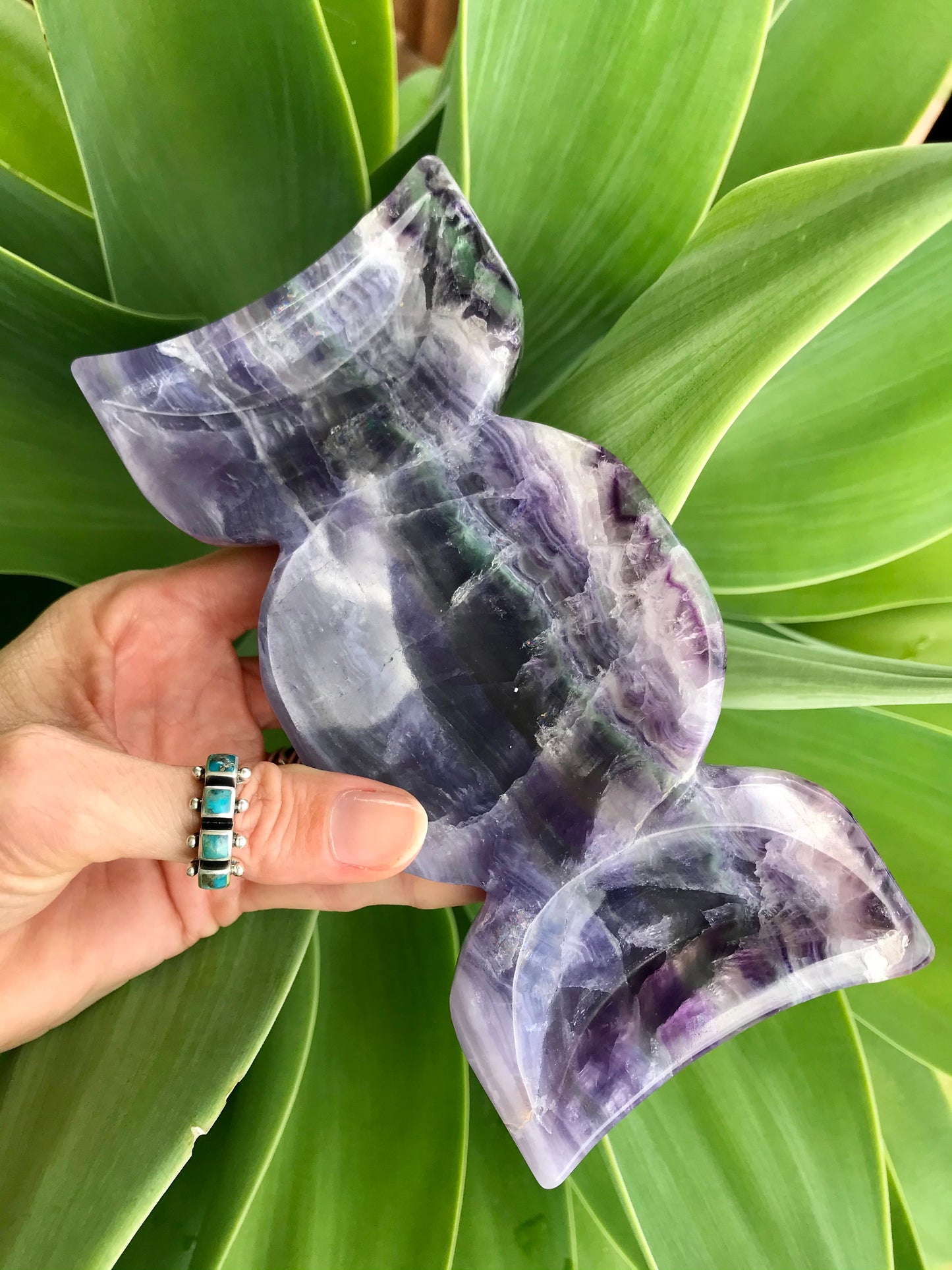 Moon Phases ~ Fluorite Trinket Dish