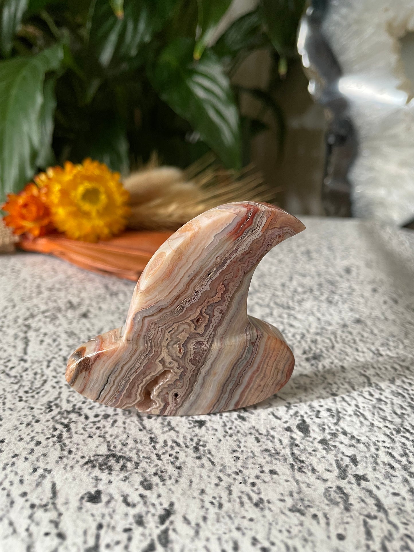 Witch Hat 2 ~ Pink Crazy Lace Agate